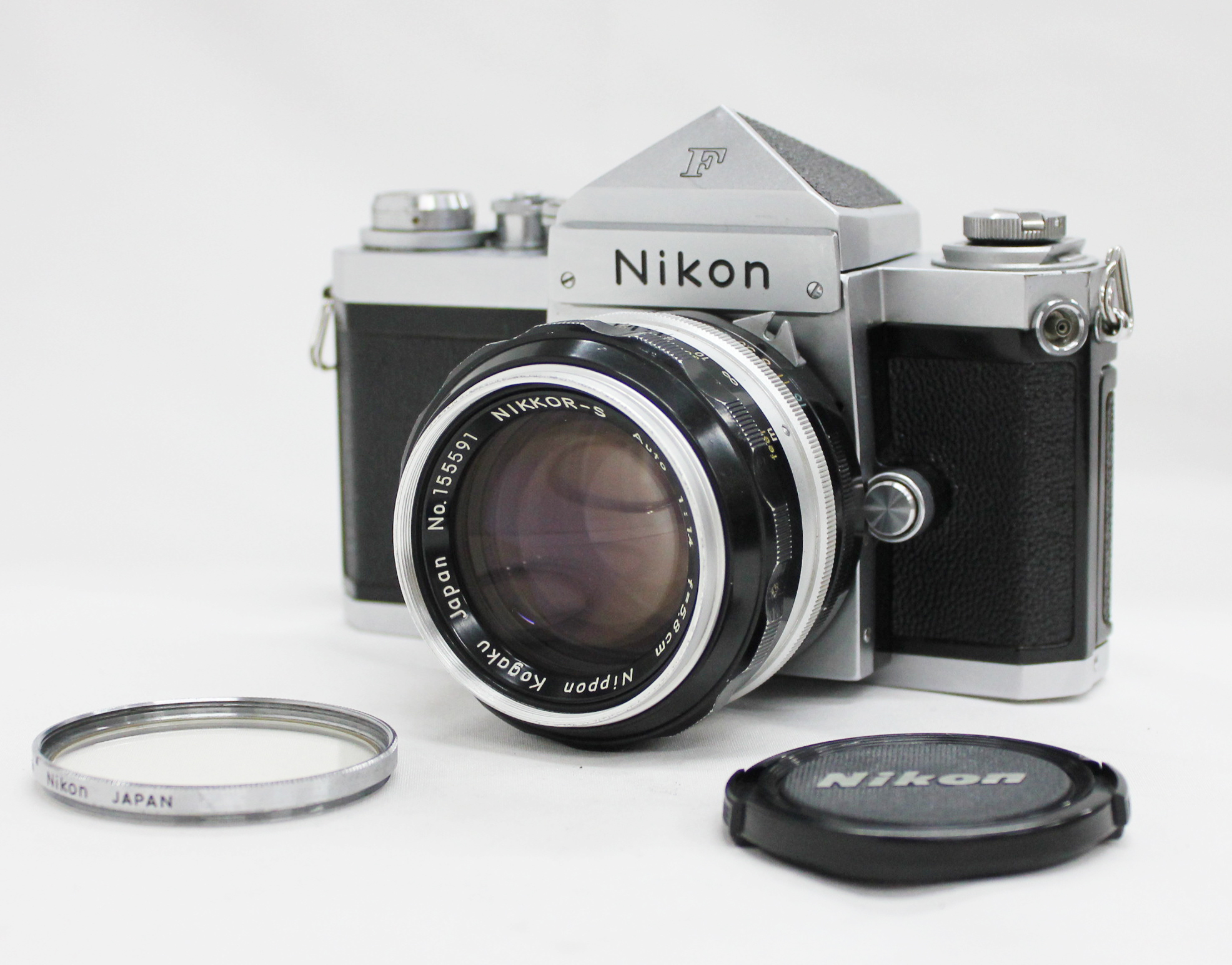 Japan Used Camera Shop | [Vintage] Nikon F Eye Level SLR Film Camera with Nikkor-S Auto 58mm F/1.4 SN 642xxxx from Japan