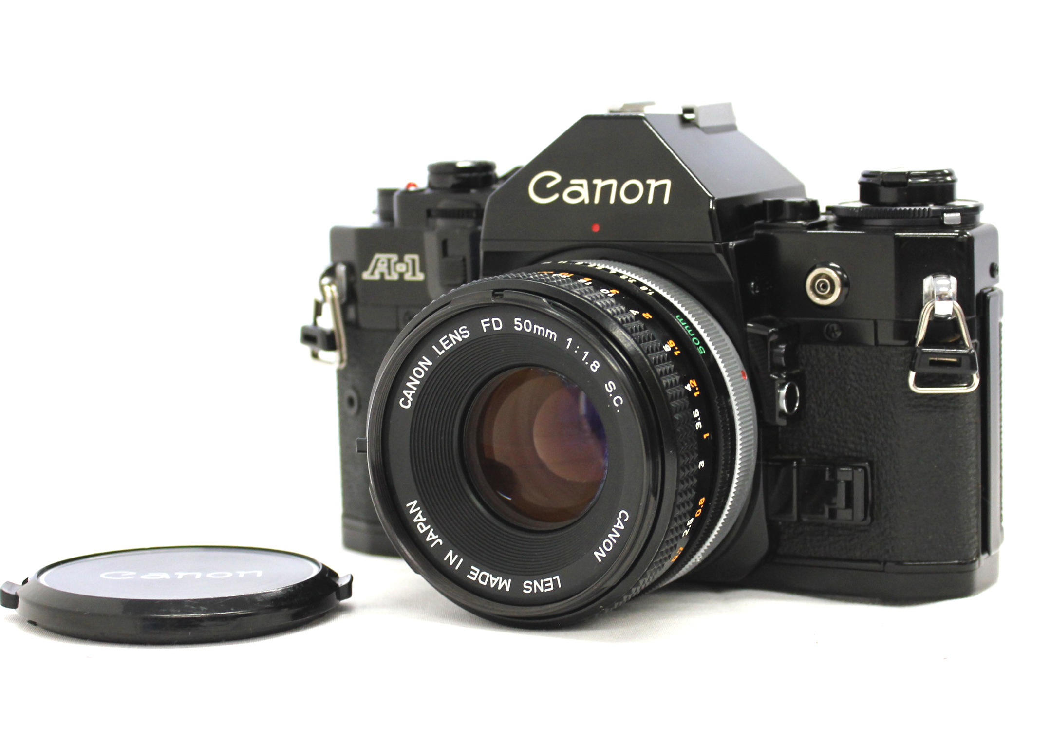 Japan Used Camera Shop | [Exc+++++] Canon A-1 35mm SLR Film Camera Black with FD 50mm F/1.8 S.C. from Japan