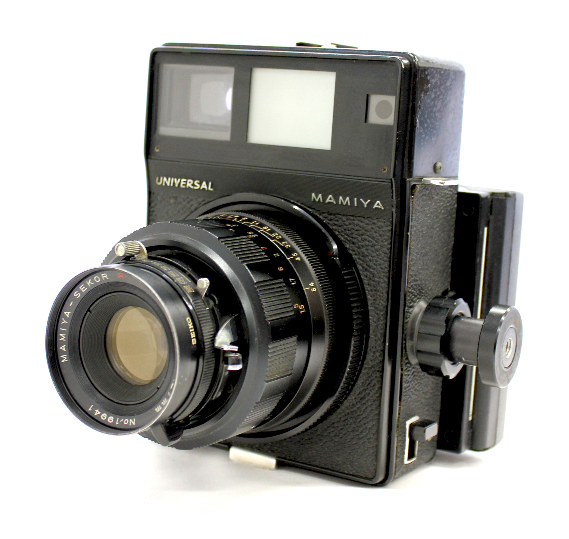 [Exc++] Mamiya Universal Press with Sekor P 127mm F/4.7 Lens & Polaroid Back from Japan