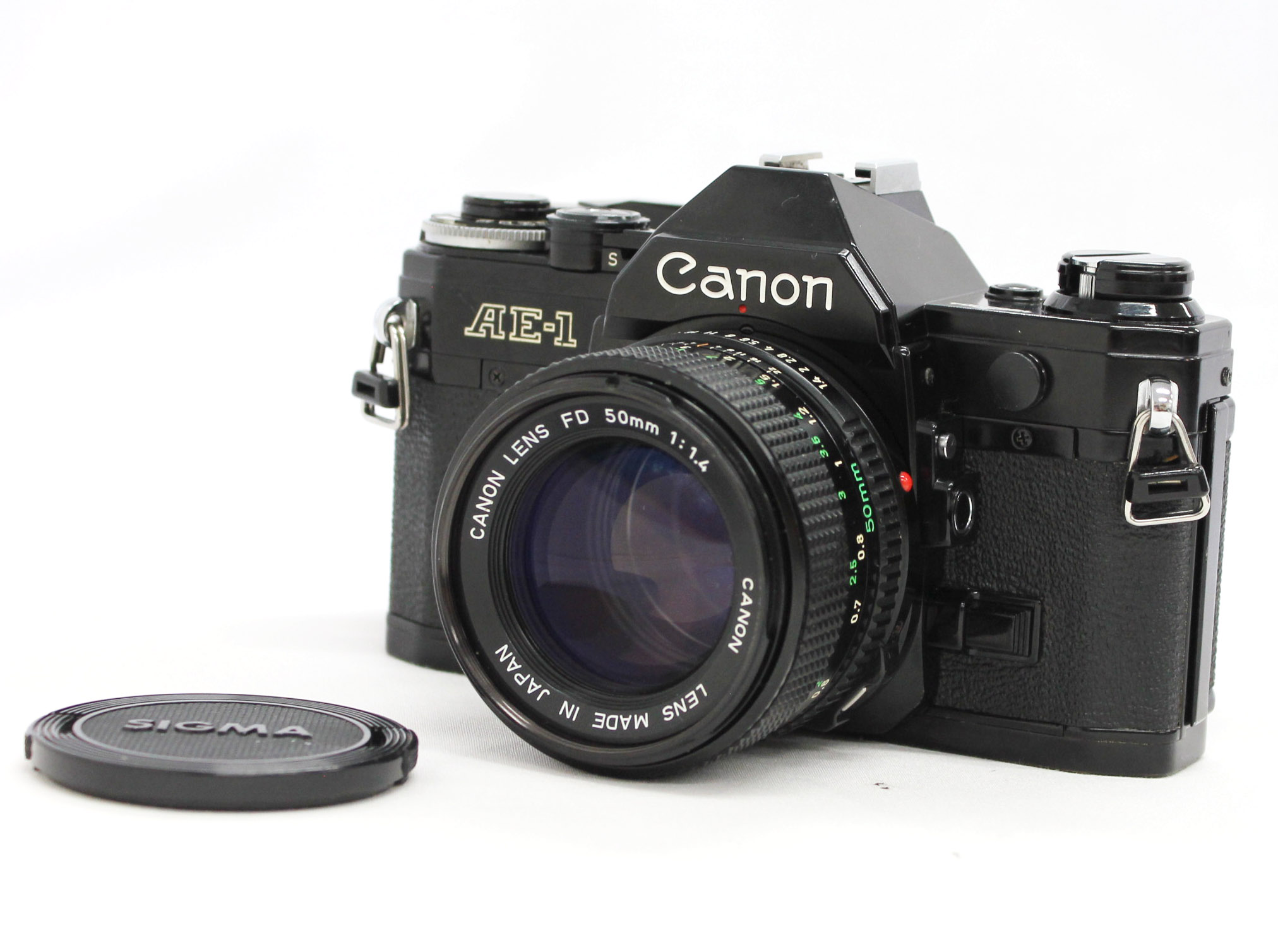 Japan Used Camera Shop | [Exc++++] Canon AE-1 35mm SLR Film Camera Black with New FD NFD 50mm F/1.4 Lens from Japan