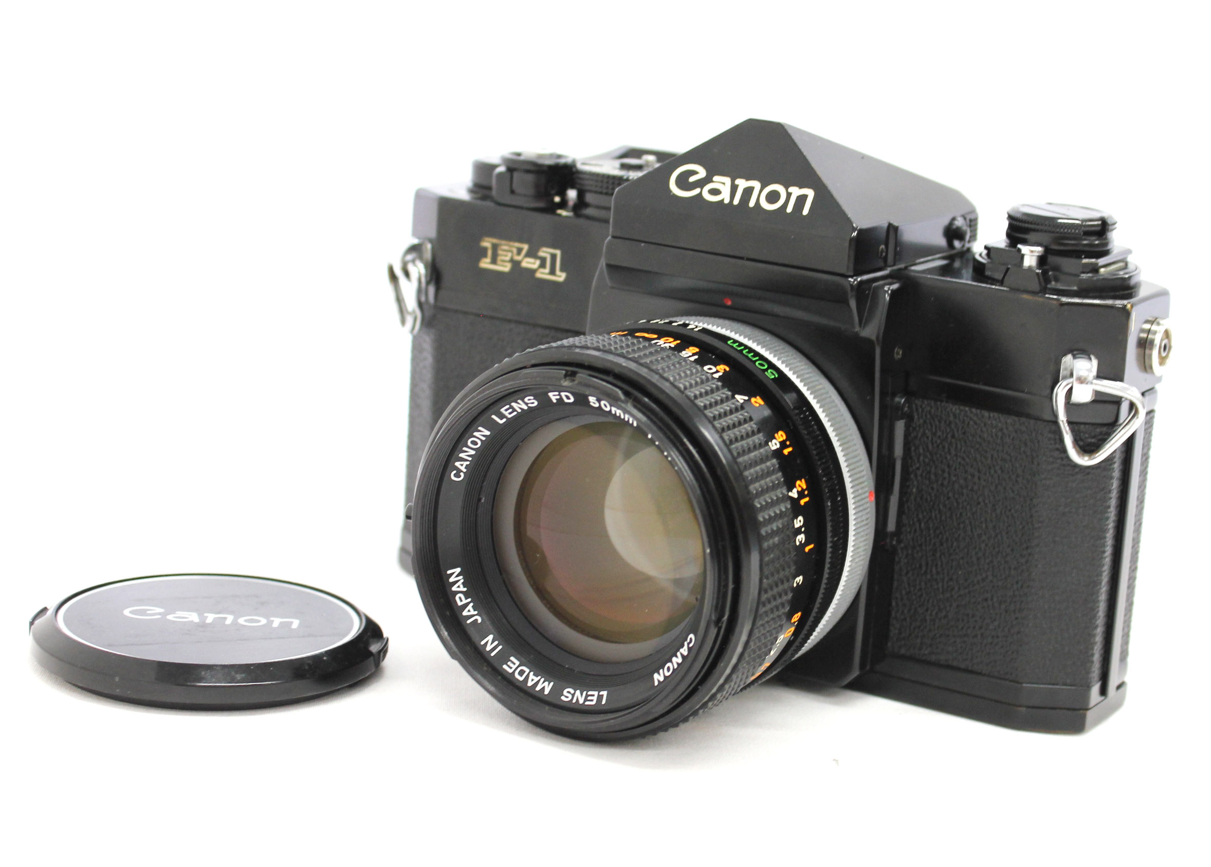 Japan Used Camera Shop | [Exc++++] Canon F-1 Late Model 35mm SLR Film Camera with FD 50mm F/1.4 S.S.C. Lens from Japan