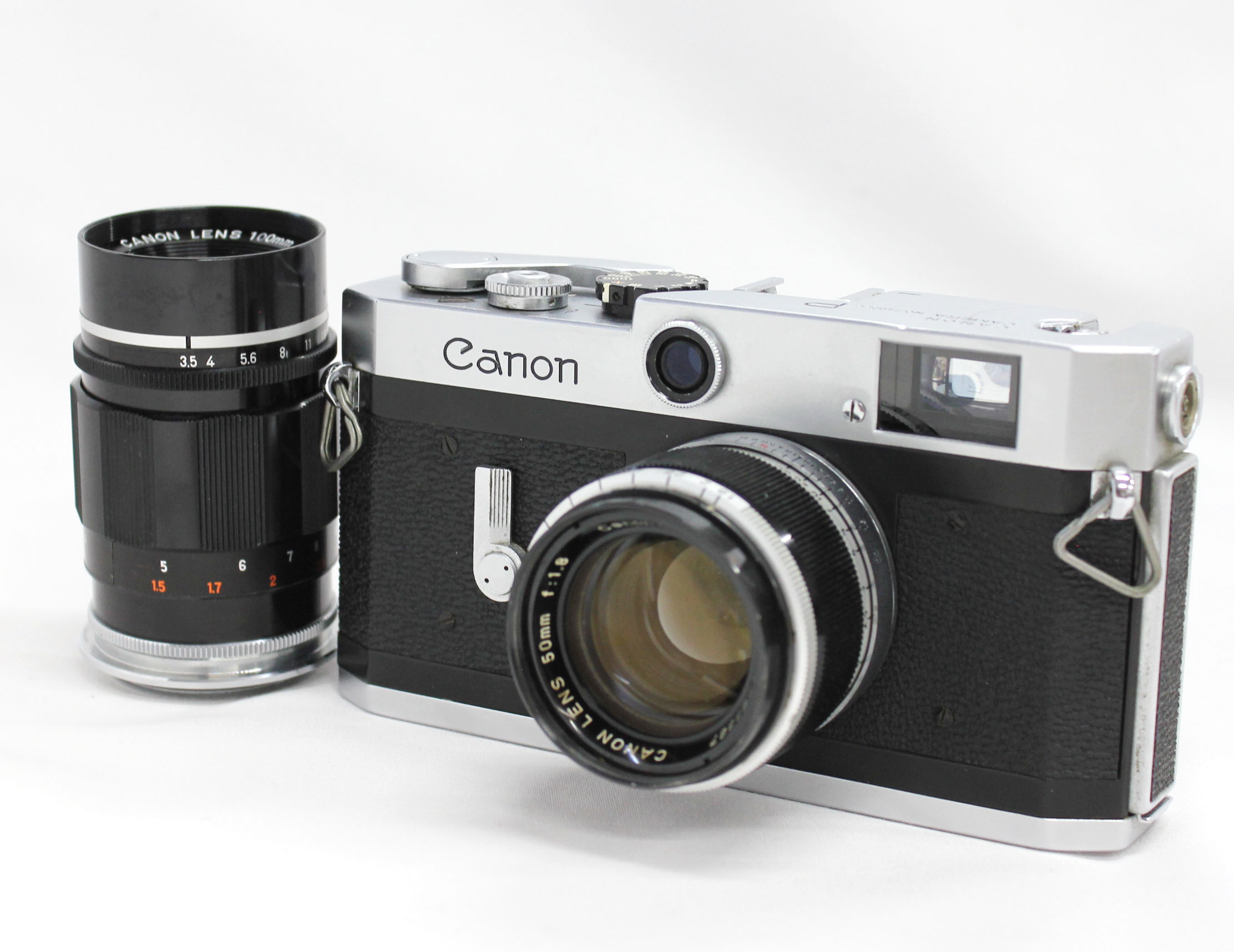 Japan Used Camera Shop | Canon P Rangefinder 35mm Film Camera with Bonus Lens 50mm & 100mm from Japan