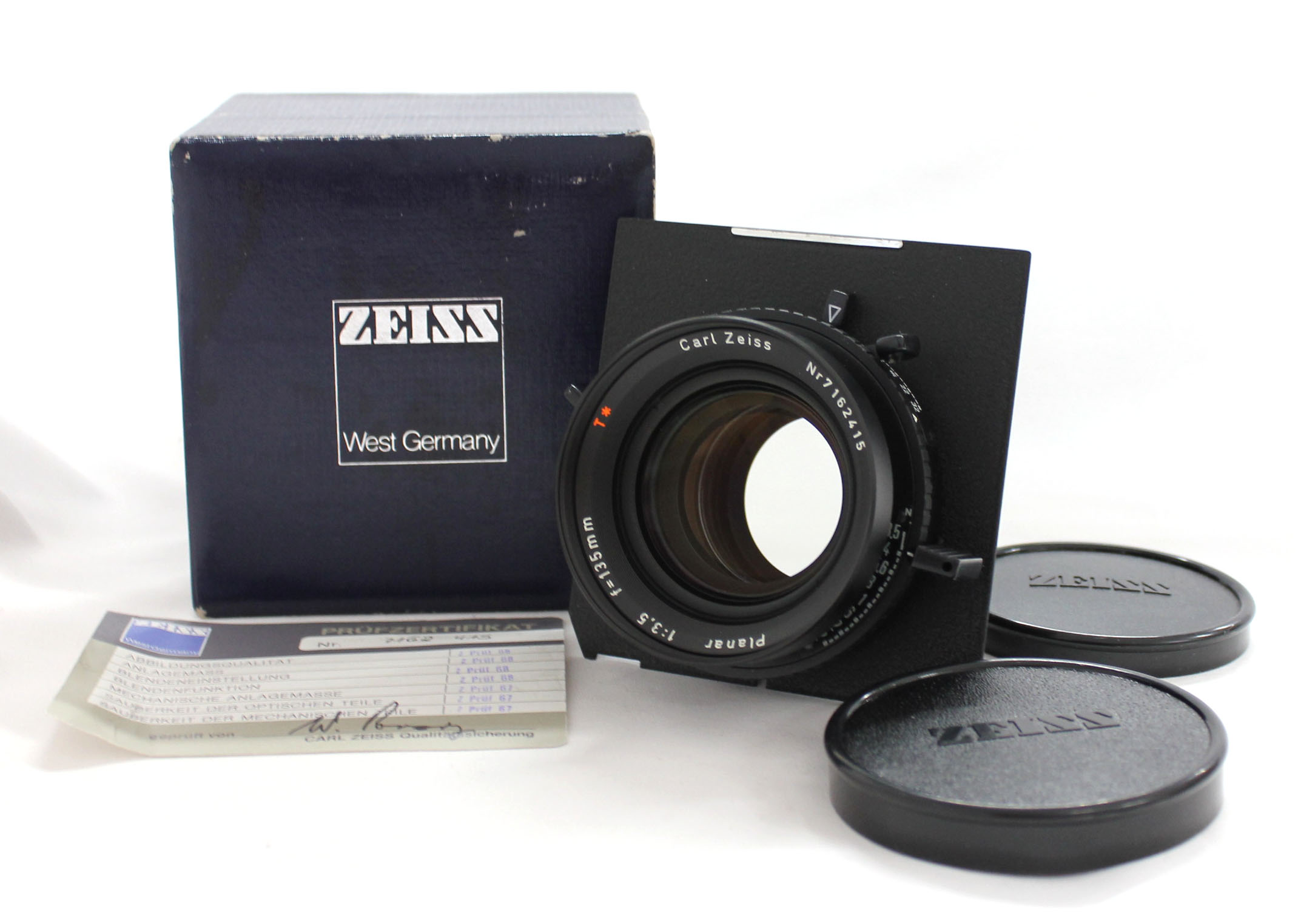 [Mint] Carl Zeiss Planar 135mm F/3.5 T* 4x5 Lens Compur 1 Shutter w/ Toyo Linhof Board from Japan