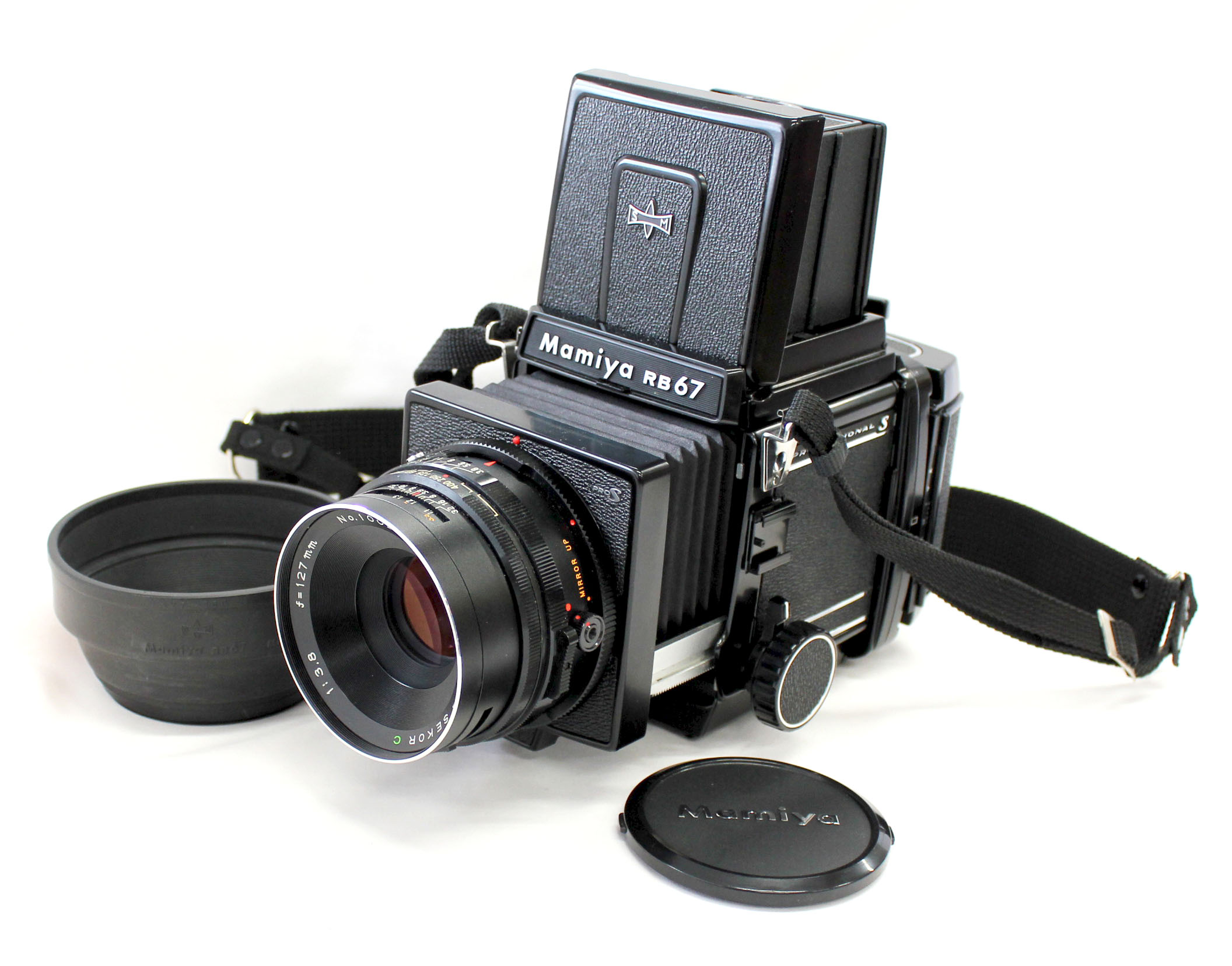 Mamiya RB67 Pro S + Sekor C 127mm F/3.8 with Hood + 120 Film Back from Japan
