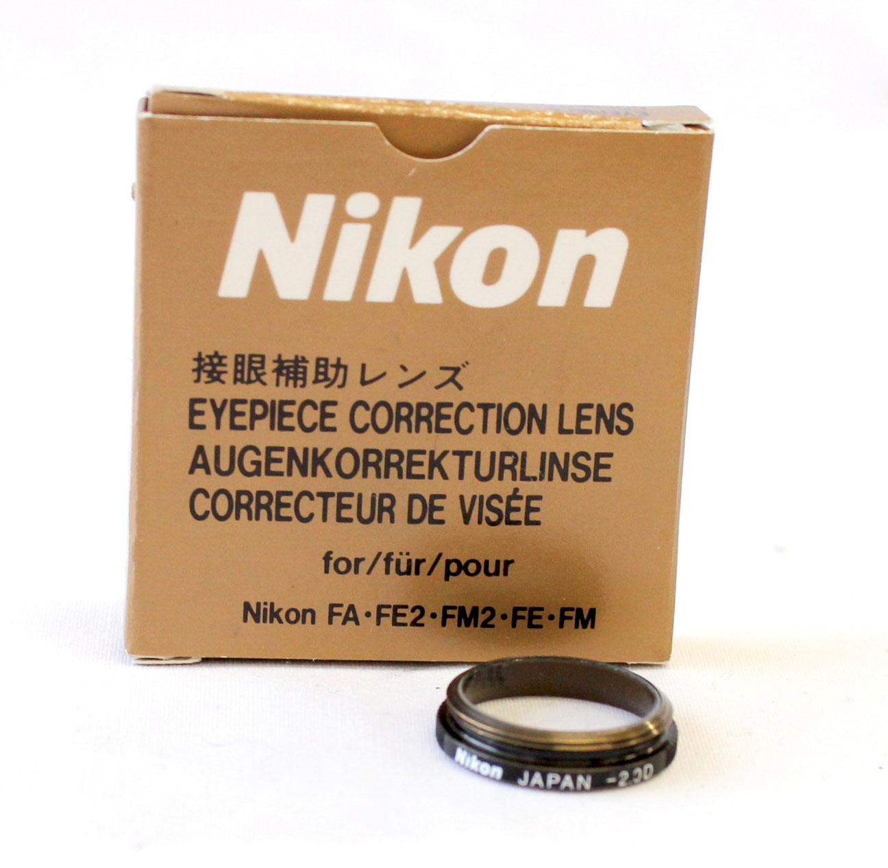 Japan Used Camera Shop | Nikon Eyepiece Correction Lens -2.0 Diopter for Nikon FA, FE2, FM2, FE, FM from Japan