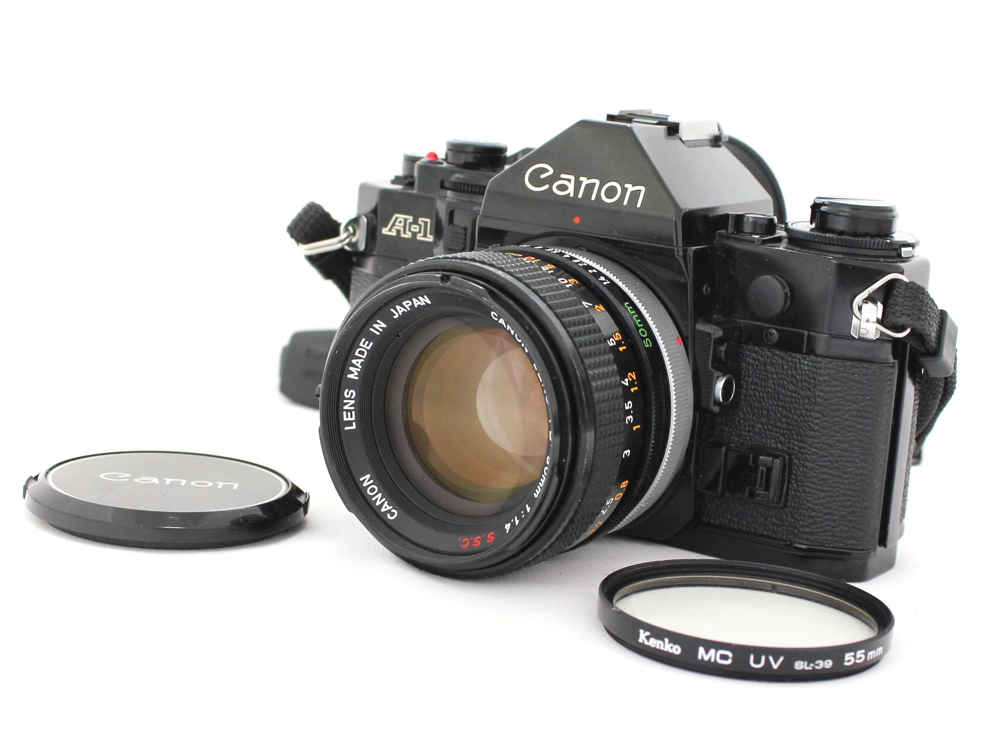 [Excellent++++] Canon A-1 35mm SLR Film Camera with FD 50mm F/1.4 S.S.C. Lens from Japan