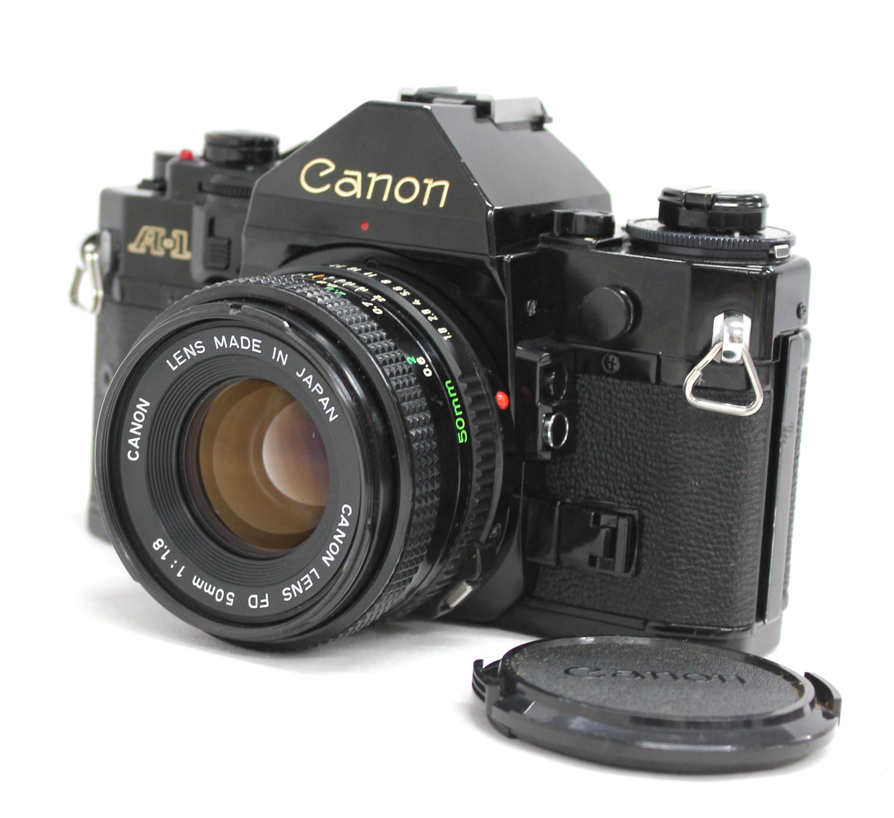 Japan Used Camera Shop | [Excellent++++] Canon A-1 35mm SLR Black with New FD 50mm F1.8 Lens from Japan