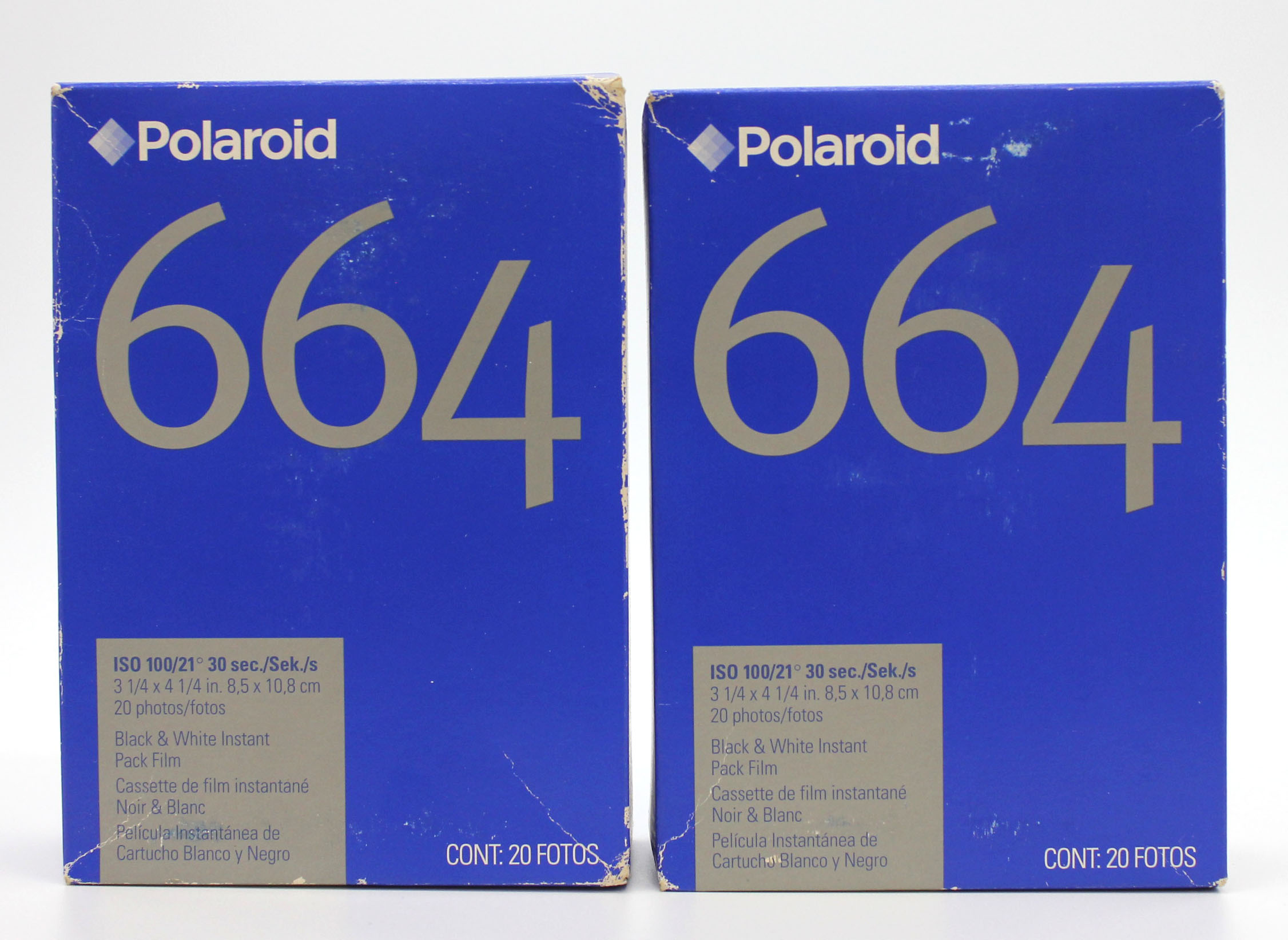 [New] Polaroid 664 B&W Black & White Instant Pack Film (2 Packs) Type 100 Expired 09/04 from Japan