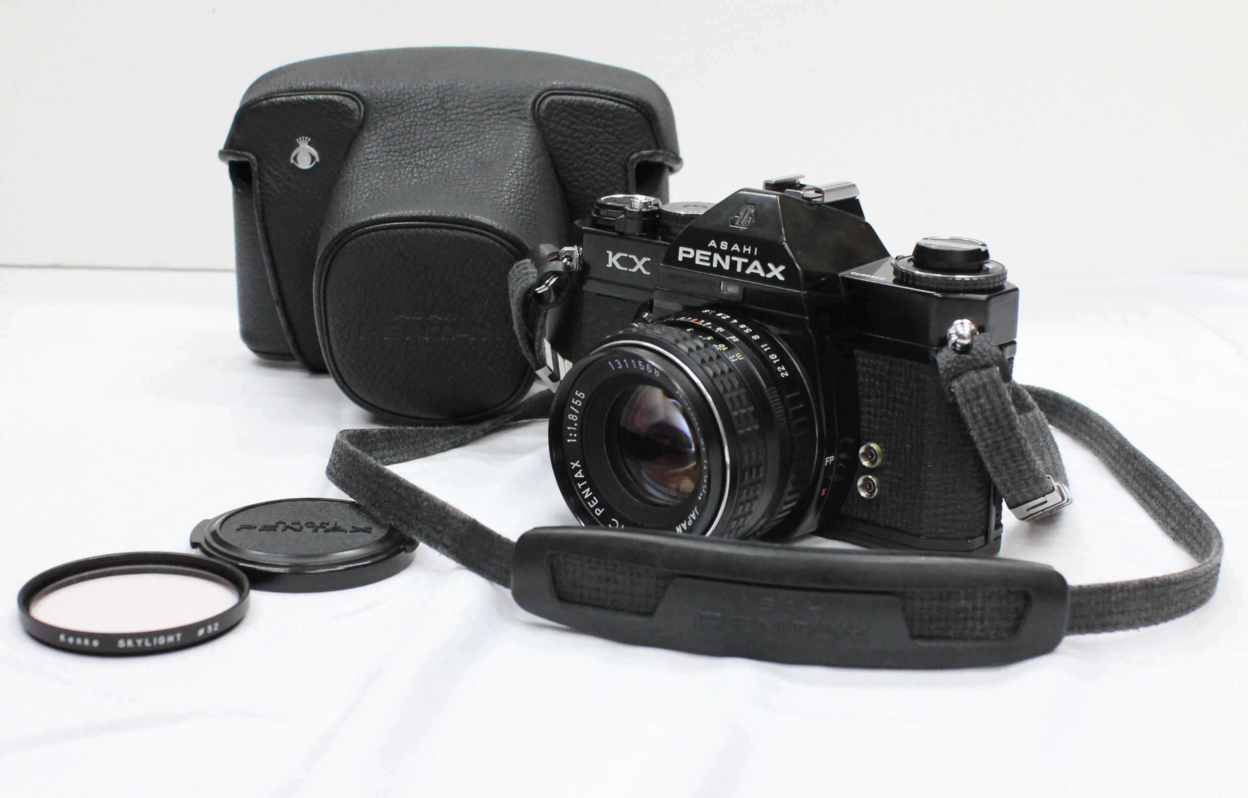 Japan Used Camera Shop | [EX+++++] Pentax KX Body with SMC PENTAX 55mm F/1.8 Lens and Filter, Camera Case and Strap from Japan