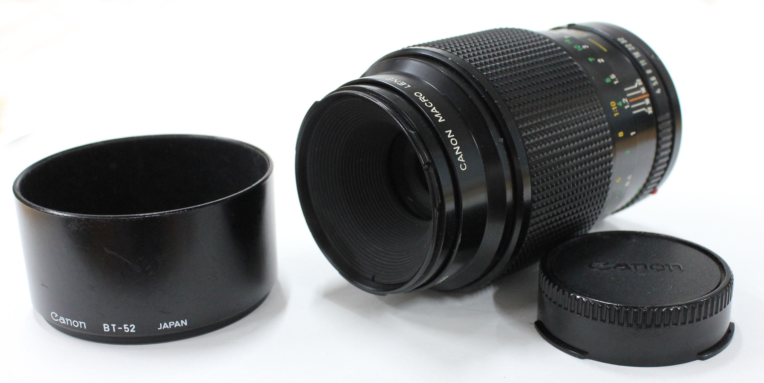 Japan Used Camera Shop | [Excellent+++++] CANON New FD 100mm F/4 Macro Lens with Hood from Japan