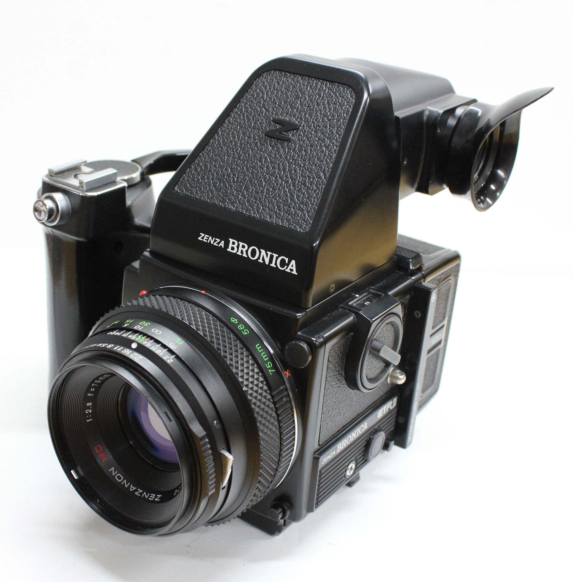 日本限定 ETR BRONICA ZENZA フィルムカメラ ZENZANON #51 75 2.8 MC ...