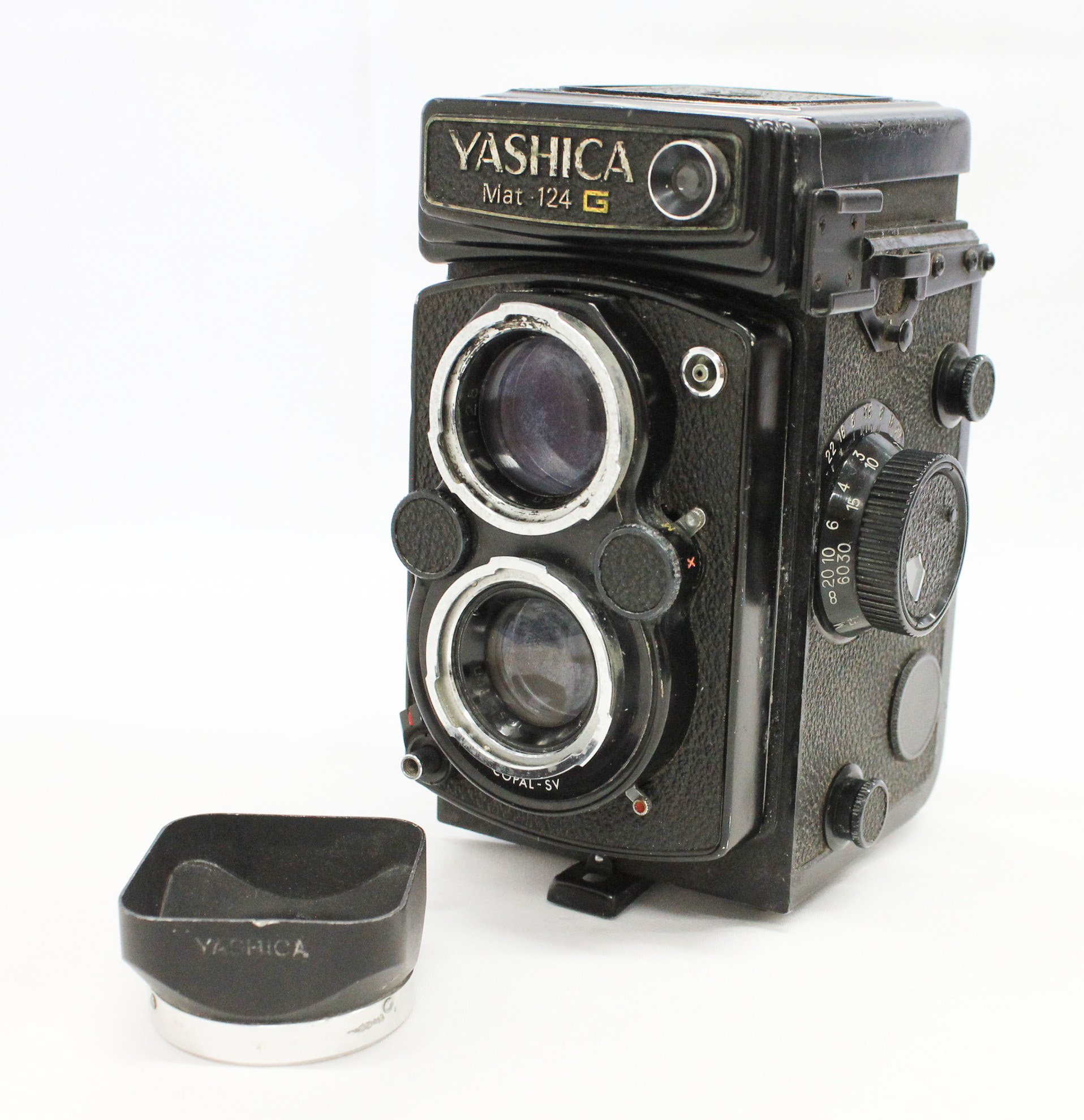 Japan Used Camera Shop | [Excellent+++] Yashica Mat 124G 6x6 Medium Format TLR Film Camera Yashinon Lens 80mm with Hood from Japan