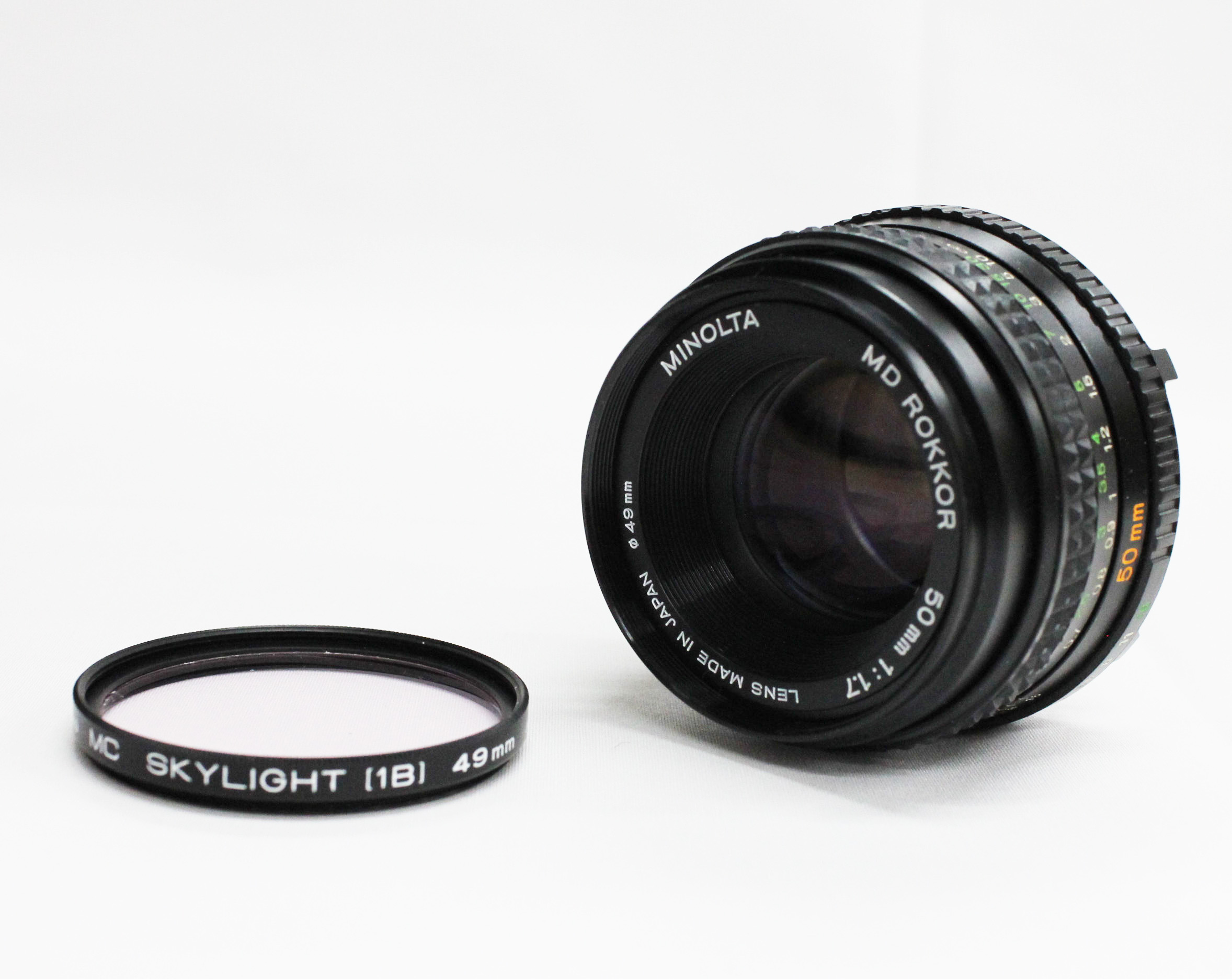 [Excellent++++] Minolta MD Rokkor 50mm F/1.7 MF Prime Lens from Japan