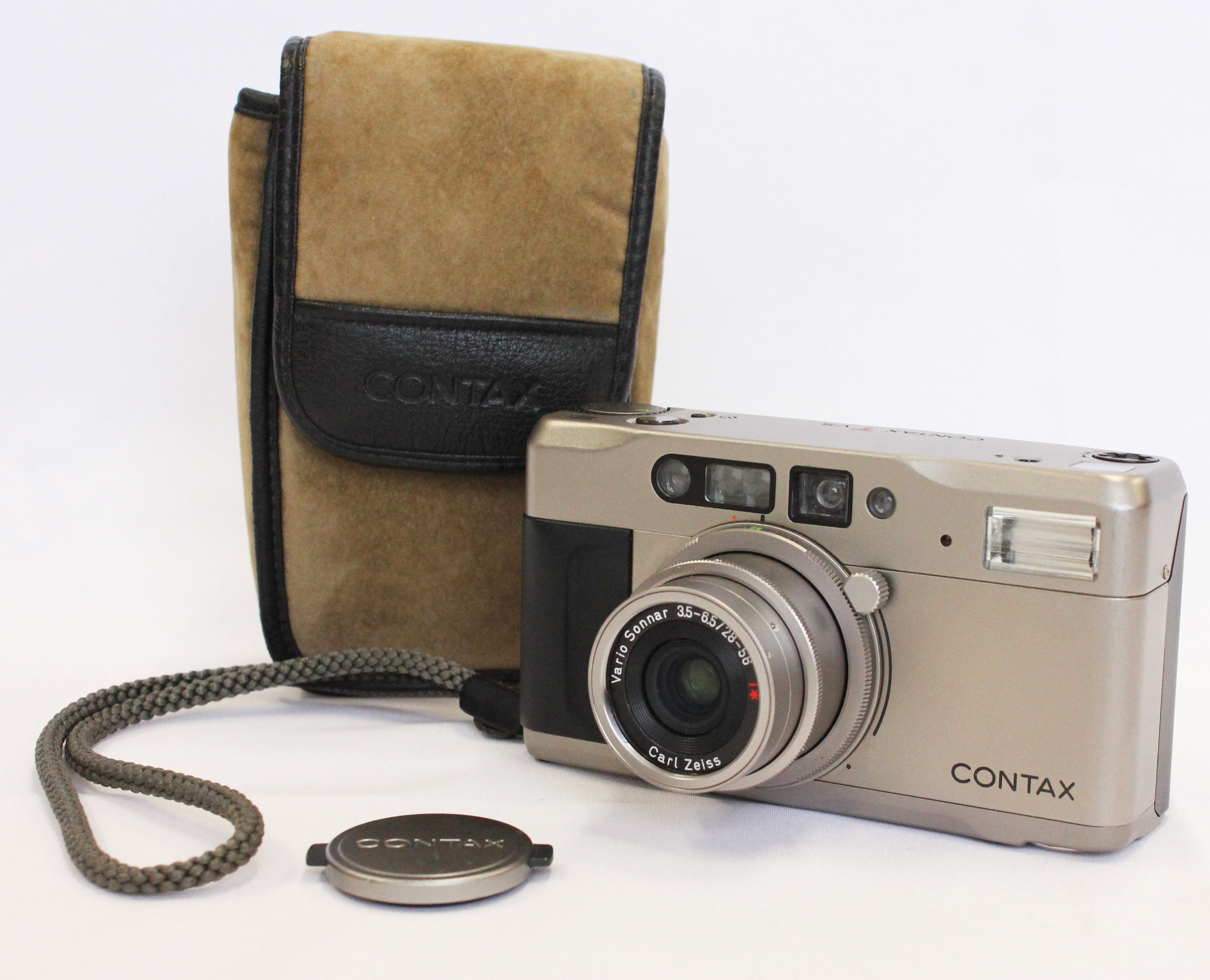 Contax TVS 35mm Point & Shoot Film Camera with Case from Japan