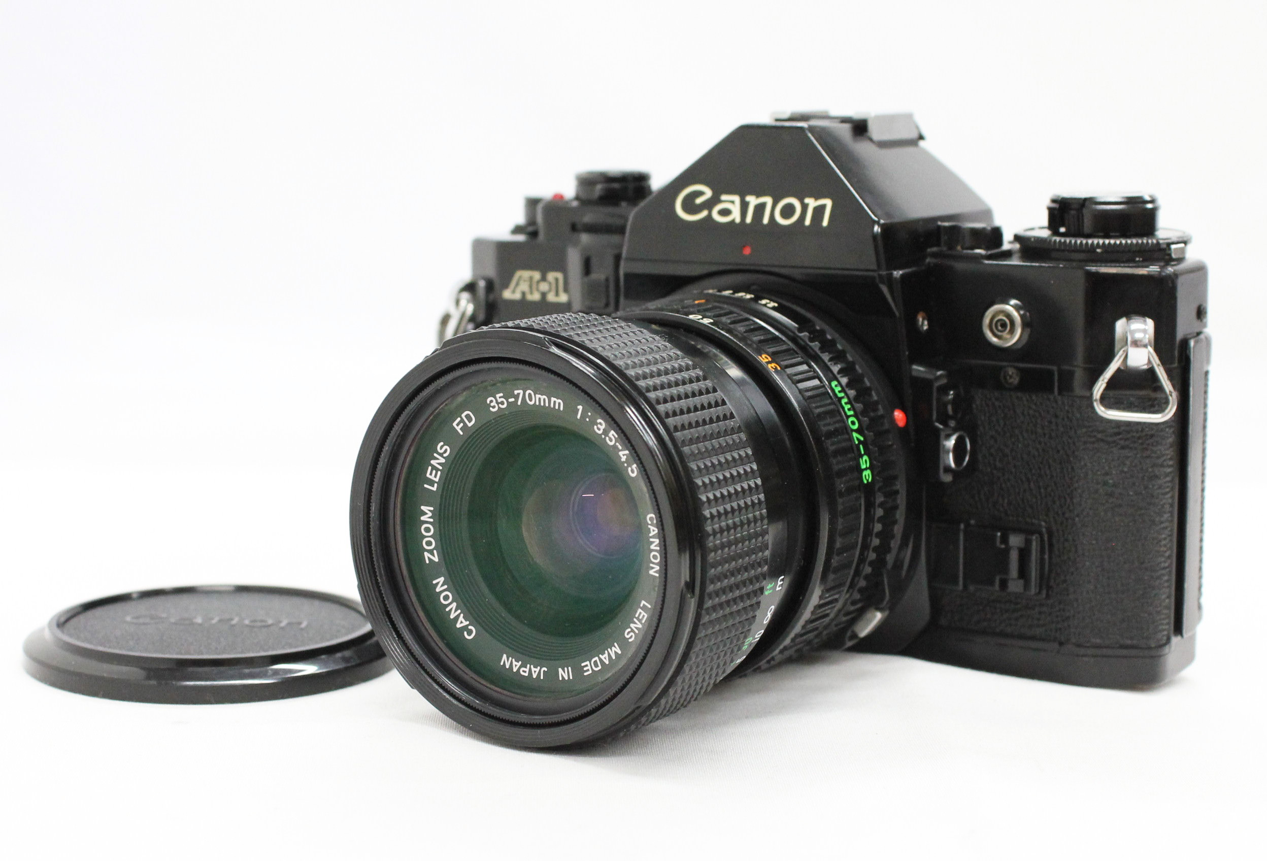 Canon A-1 Body Black with New FD NFD 35-70mm F/3.5-4.5 Lens from Japan  (C1288) | Big Fish J-Camera (Big Fish J-Shop)