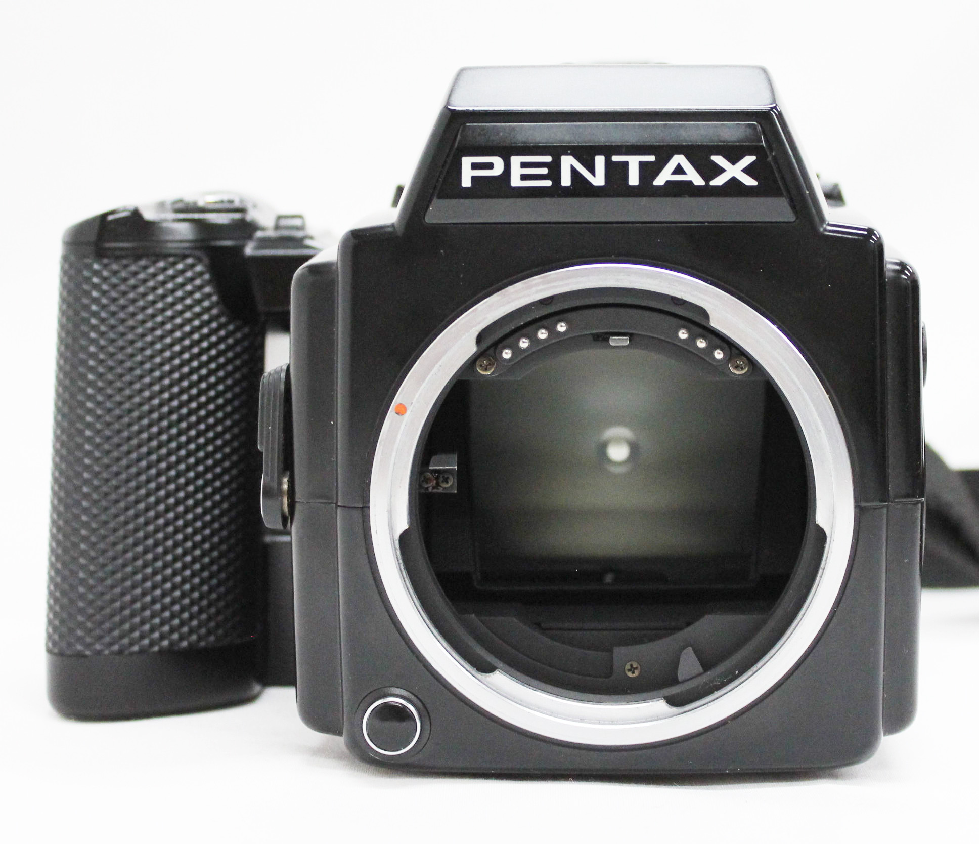 Pentax 645 with Pentax-A 645 45mm F/2.8 and Magnifier, Strap from