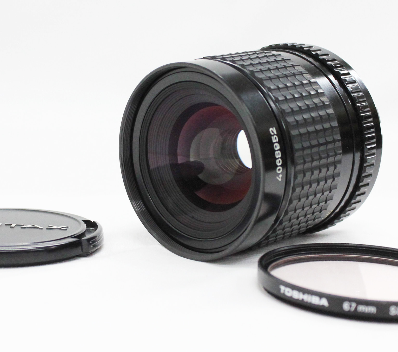 Pentax 645 with Pentax-A 645 45mm F/2.8 and Magnifier, Strap from