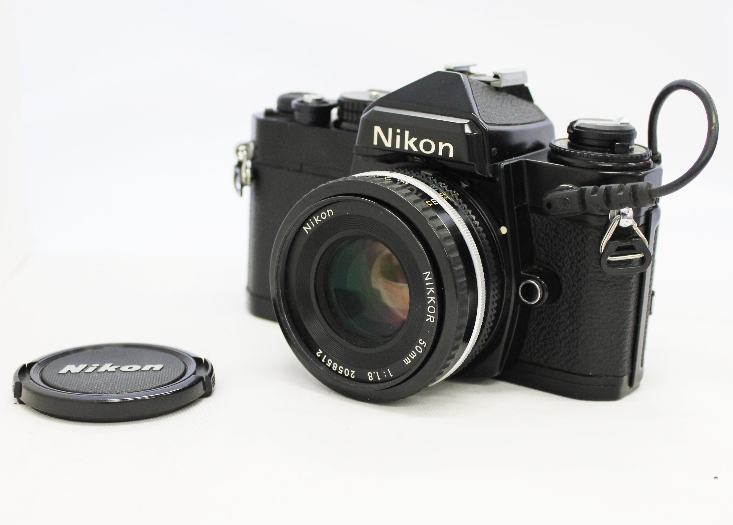 Nikon FE Black 35mm SLR Camera with Ai-s 50mm F/1.8 Lens and MF-12