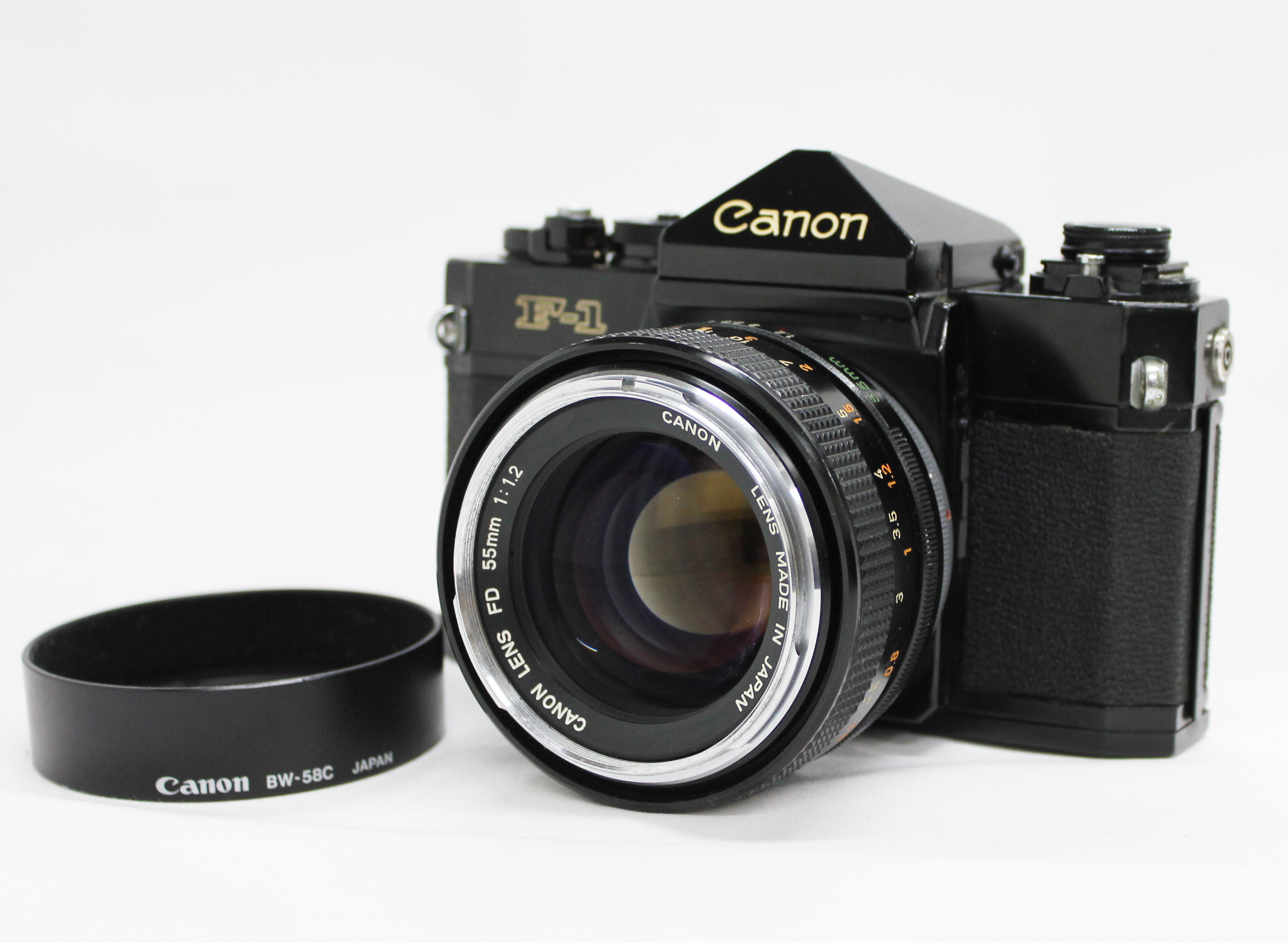 Japan Used Camera Shop | [Excellent+++++] Canon F-1 35mm SLR Film Camera with FD 55mm F/1.2 Lens from Japan