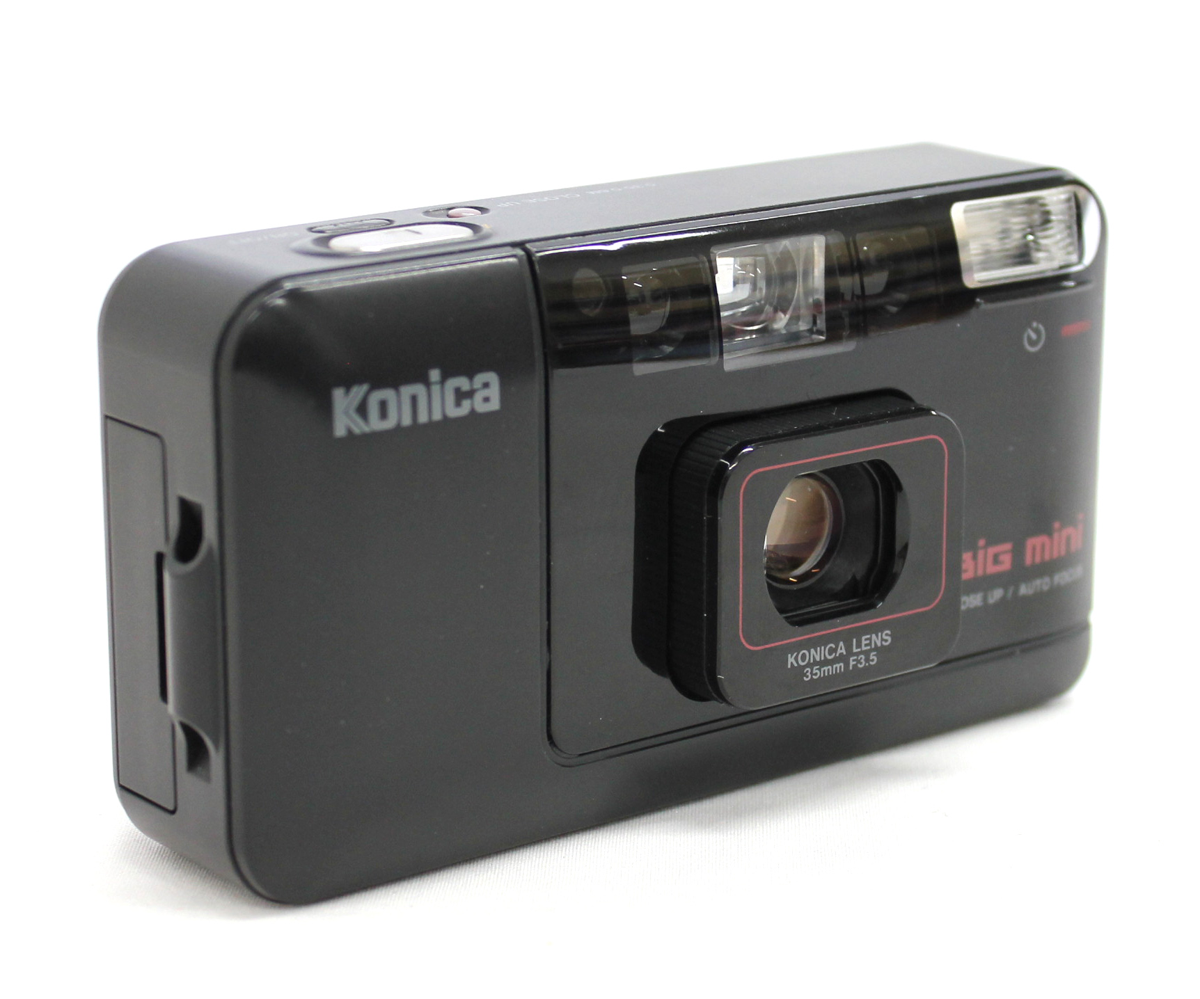 Konica Big Mini 35mm Point & Shoot Film Camera w/Case from Japan