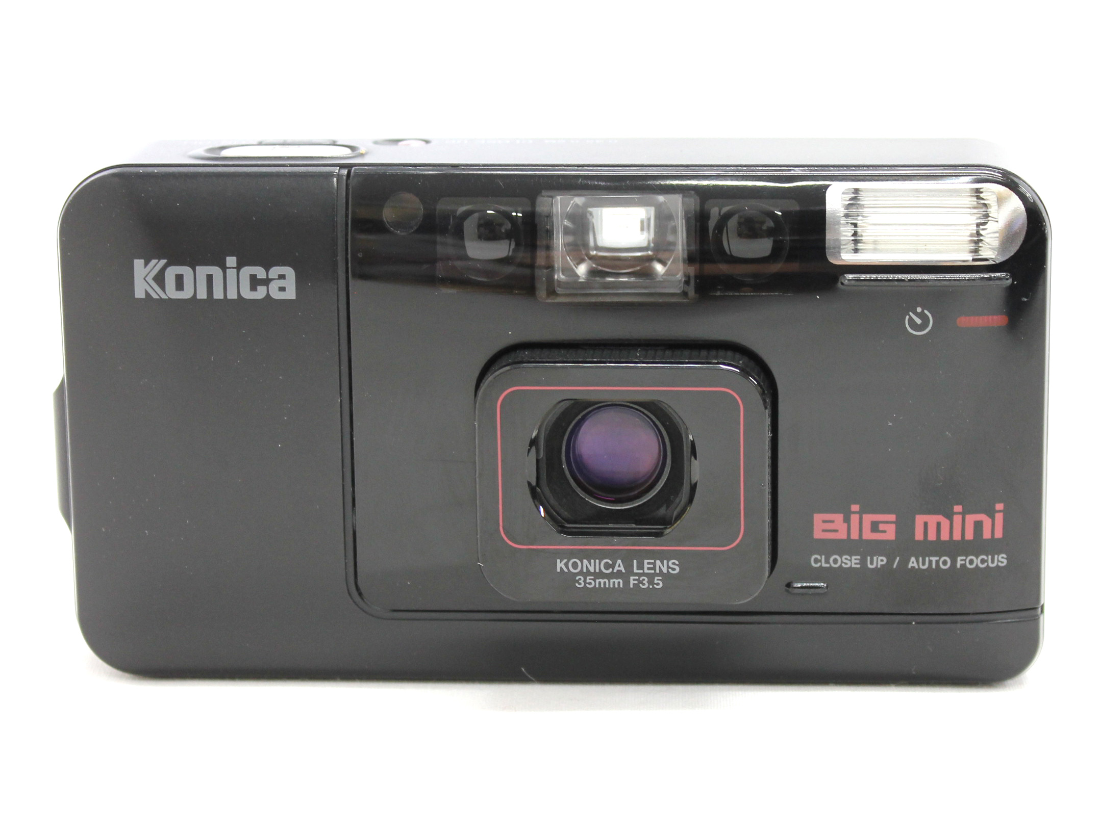 Konica Big Mini 35mm Point & Shoot Film Camera w/Case from Japan