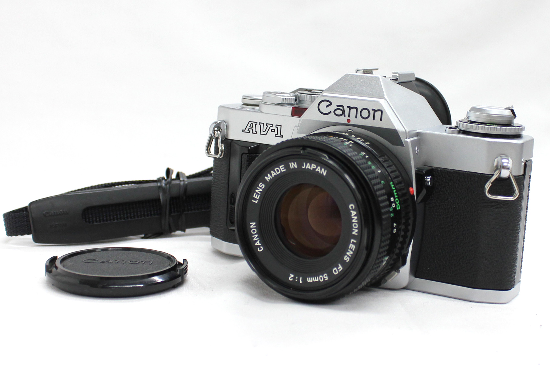 Japan Used Camera Shop | [Excellent+++++] Canon AV-1 SLR Film Camera with New FD NFD 50mm F/2 Lens from Japan
