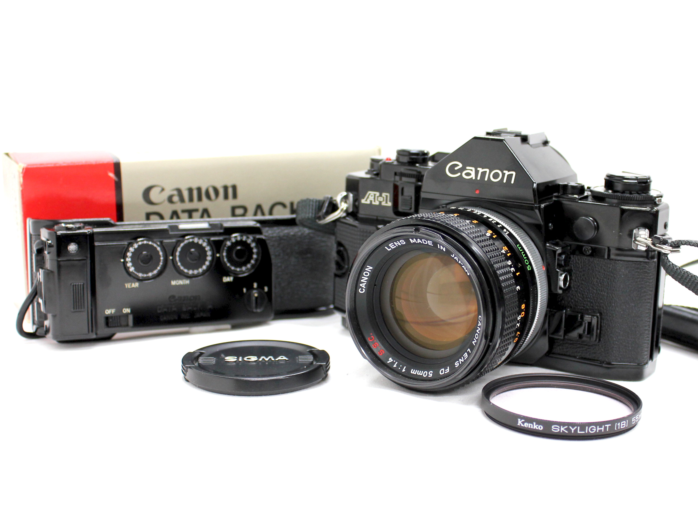 Japan Used Camera Shop | [Excellent+++++] Canon A-1 SLR Camera with FD 50mm F/1.4 S.S.C. Lens & Data Back A from Japan