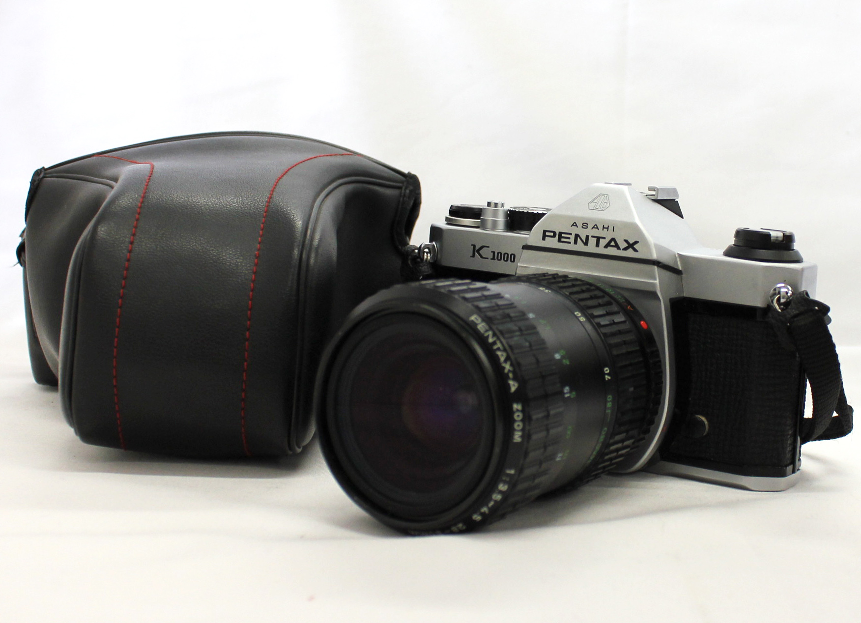 Japan Used Camera Shop | [Exc+++++] AOCO Asahi Pentax K1000 SLR Film Camera with Pentax-A 28-80mm F/3.5-4.5 Zoom Macro Lens from Japan
