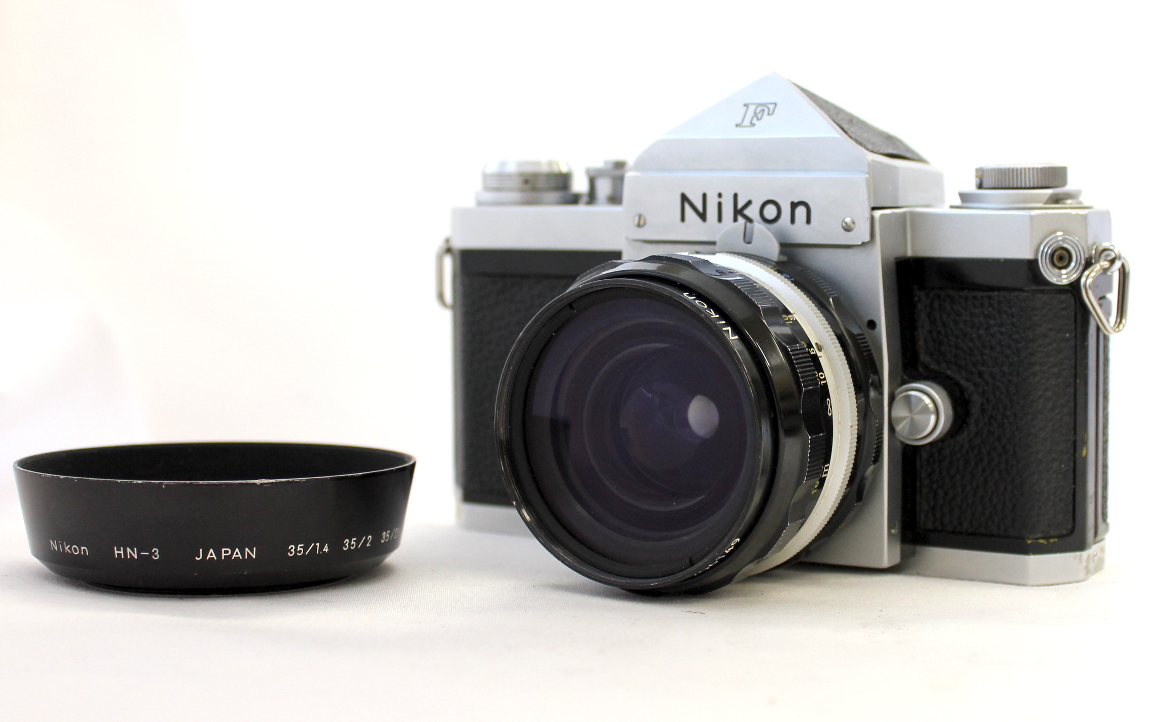 Japan Used Camera Shop | [Excellent+++] Nikon F Eye Level Camera with Nikkor-H 28mm F/3.5 Lens and Hood HN-3 from Japan