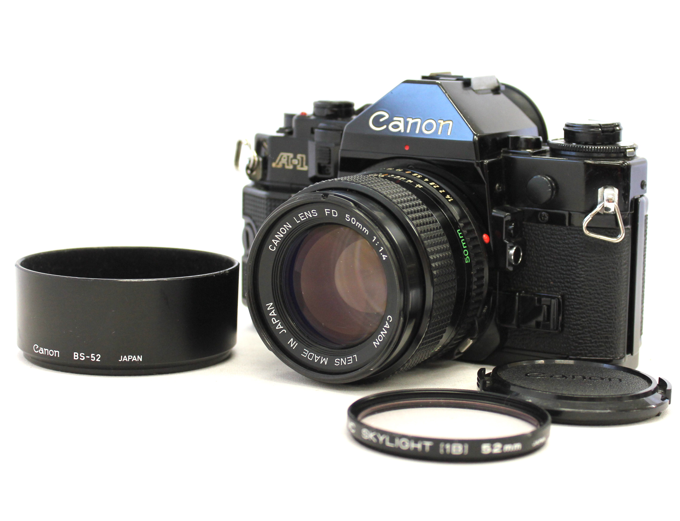 Japan Used Camera Shop | [Exc+++] Canon A-1 35mm SLR Camera w/ New FD 50mm F/1.4 Lens and Hood from Japan