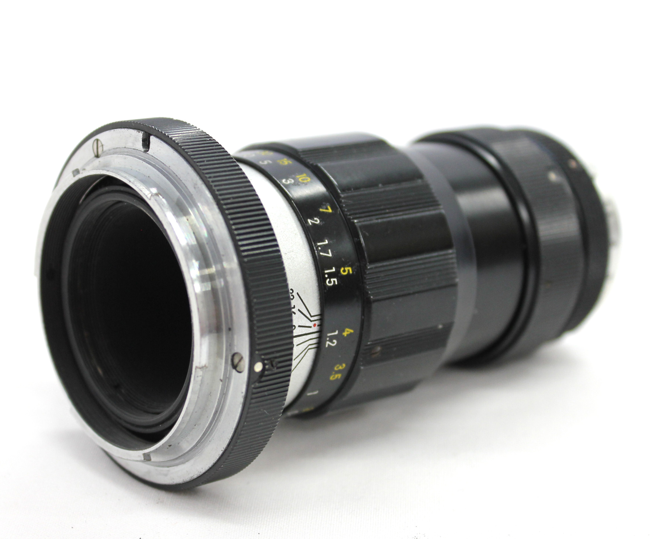 Nikon Nippon Kogaku Nikkor-T 10.5cm 105mm F/4 F Mount MF Lens with Hood