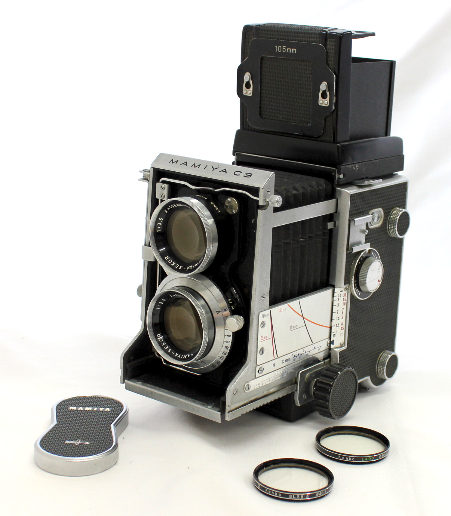 [Exc+++++] Mamiya C3 Professional Medium Format TLR Camera with 105mm F3.5 Lens from Japan