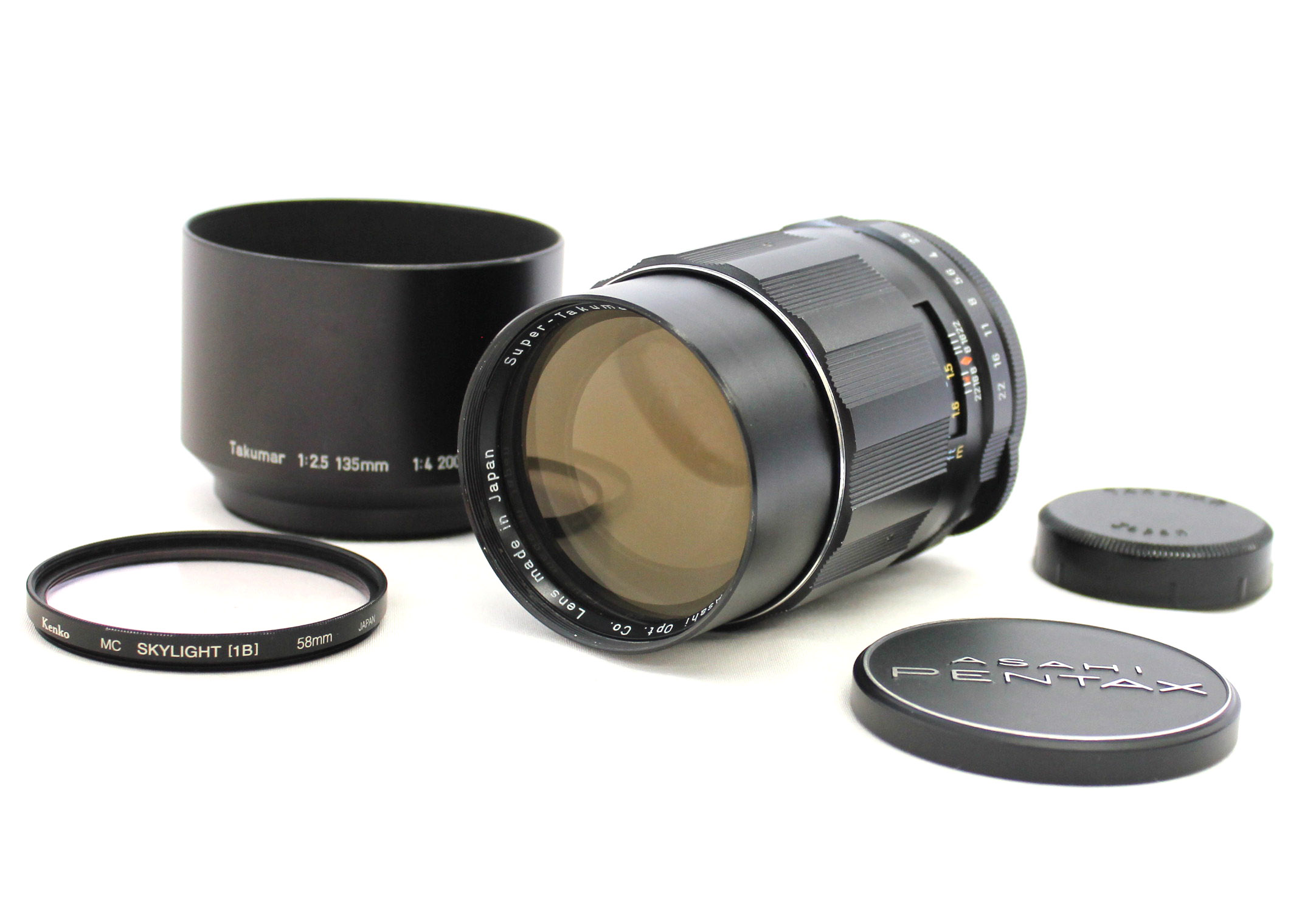 Japan Used Camera Shop | [Near Mint] Pentax Super-Takumar 135mm F/2.5 M42 MF Lens with Hood from Japan