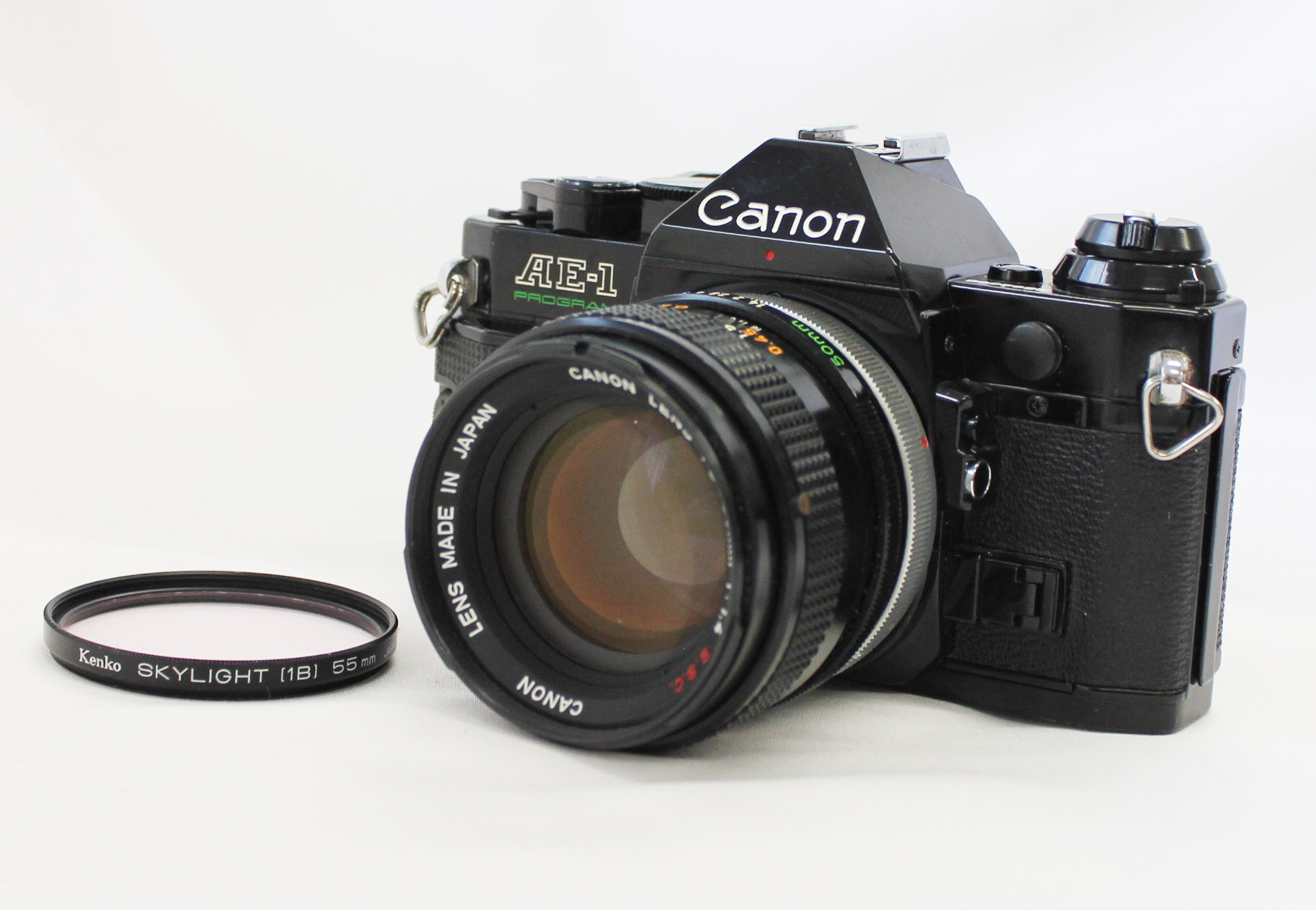 Canon AE-1 Program 35mm SLR Film Camera Black with FD 50mm F/1.4