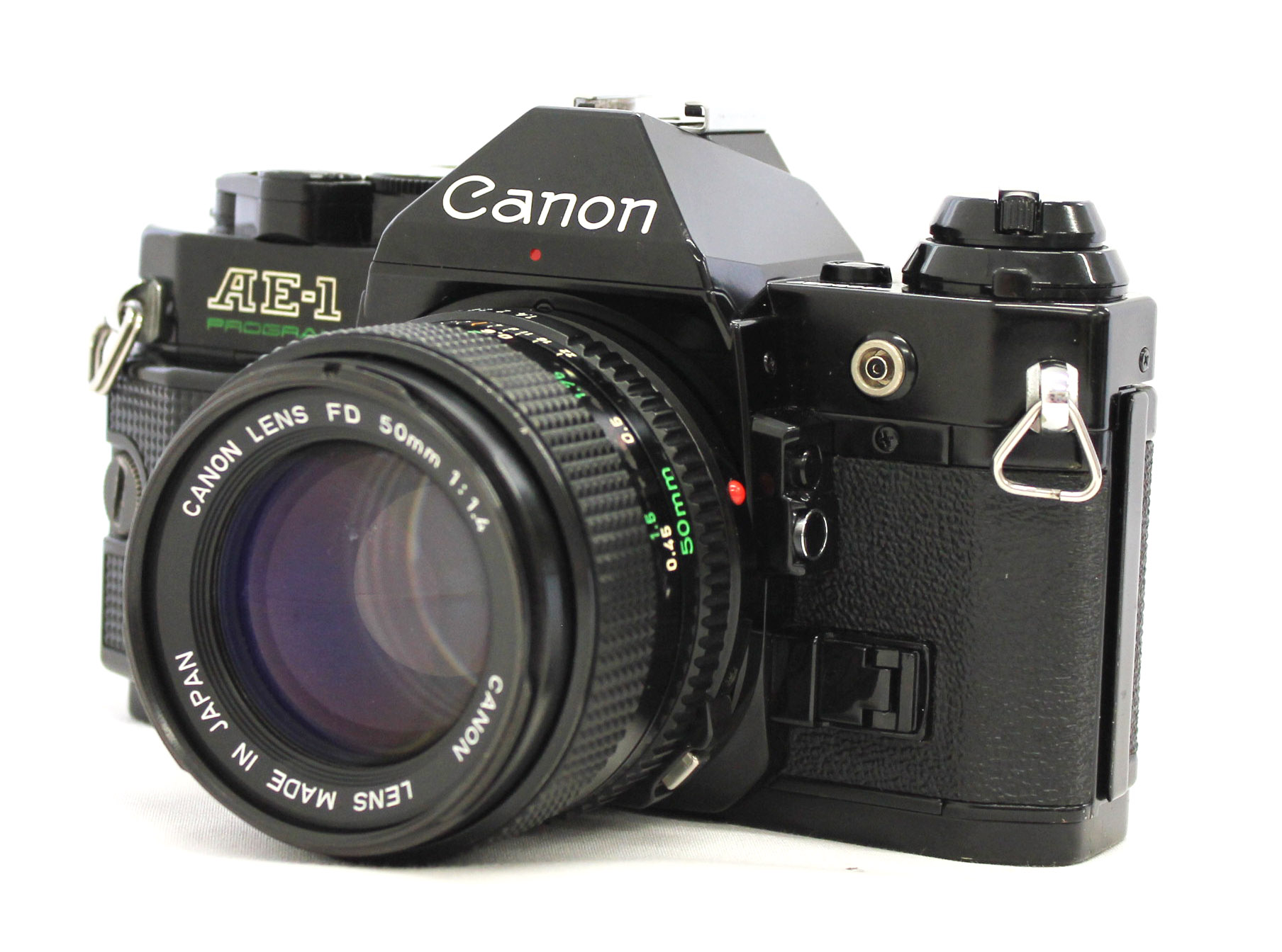 Canon AE-1 Program 35mm SLR Film Camera Black with New FD 50mm F 