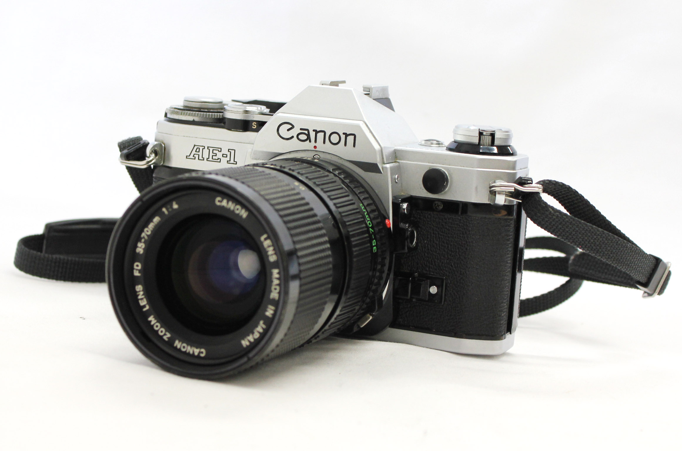 Japan Used Camera Shop | Canon AE-1 35mm SLR Film Camera with FD 35-70mm F/4 Bonus Lens