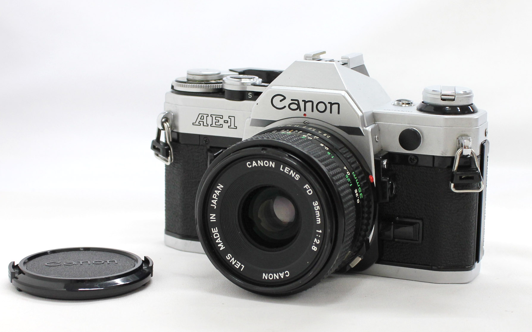 Japan Used Camera Shop | Canon AE-1 35mm SLR Film Camera with New FD 35mm F/2.8 Lens from Japan