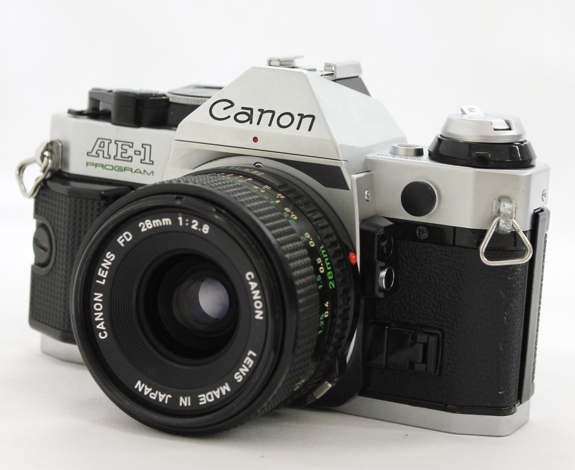Japan Used Camera Shop | Canon AE-1 Program 35mm SLR Film Camera with New FD 28mm F/2.8 Lens from Japan