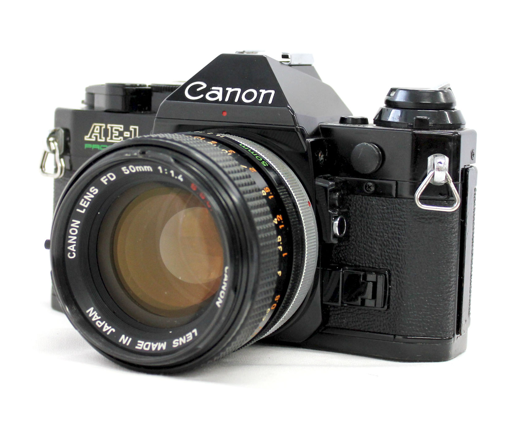 Canon AE-1 Program 35mm SLR Film Camera Black with FD 50mm F/1.4 S.S.C.  Lens from Japan (C1946) | Big Fish J-Camera (Big Fish J-Shop)