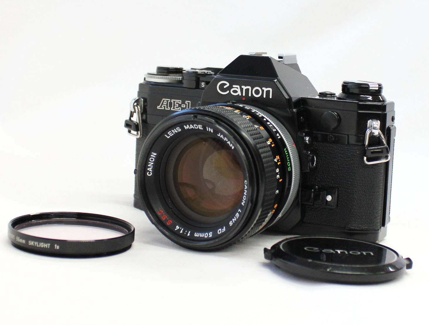 Canon AE-1 35mm SLR Camera with FD 50mm F/1.4 S.S.C. Lens from