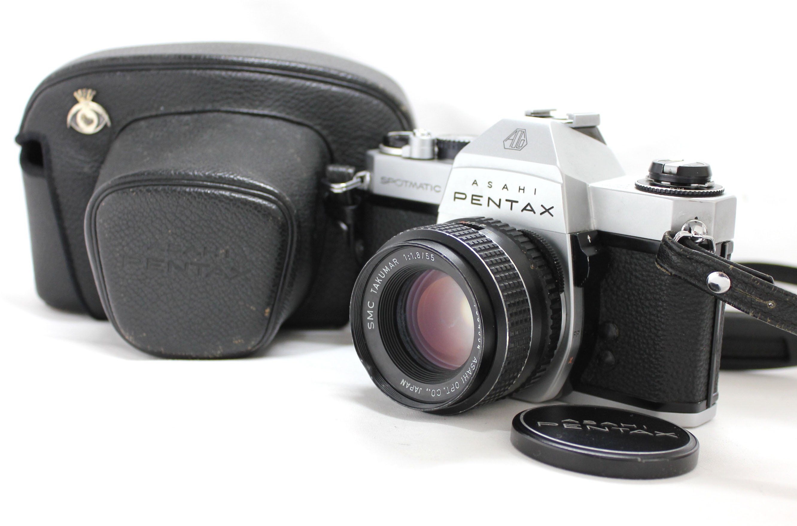 Asahi Pentax Spotmatic F SPF 35mm SLR Camera w/ SMC Takumar 55mm F/1.8 Lens from Japan