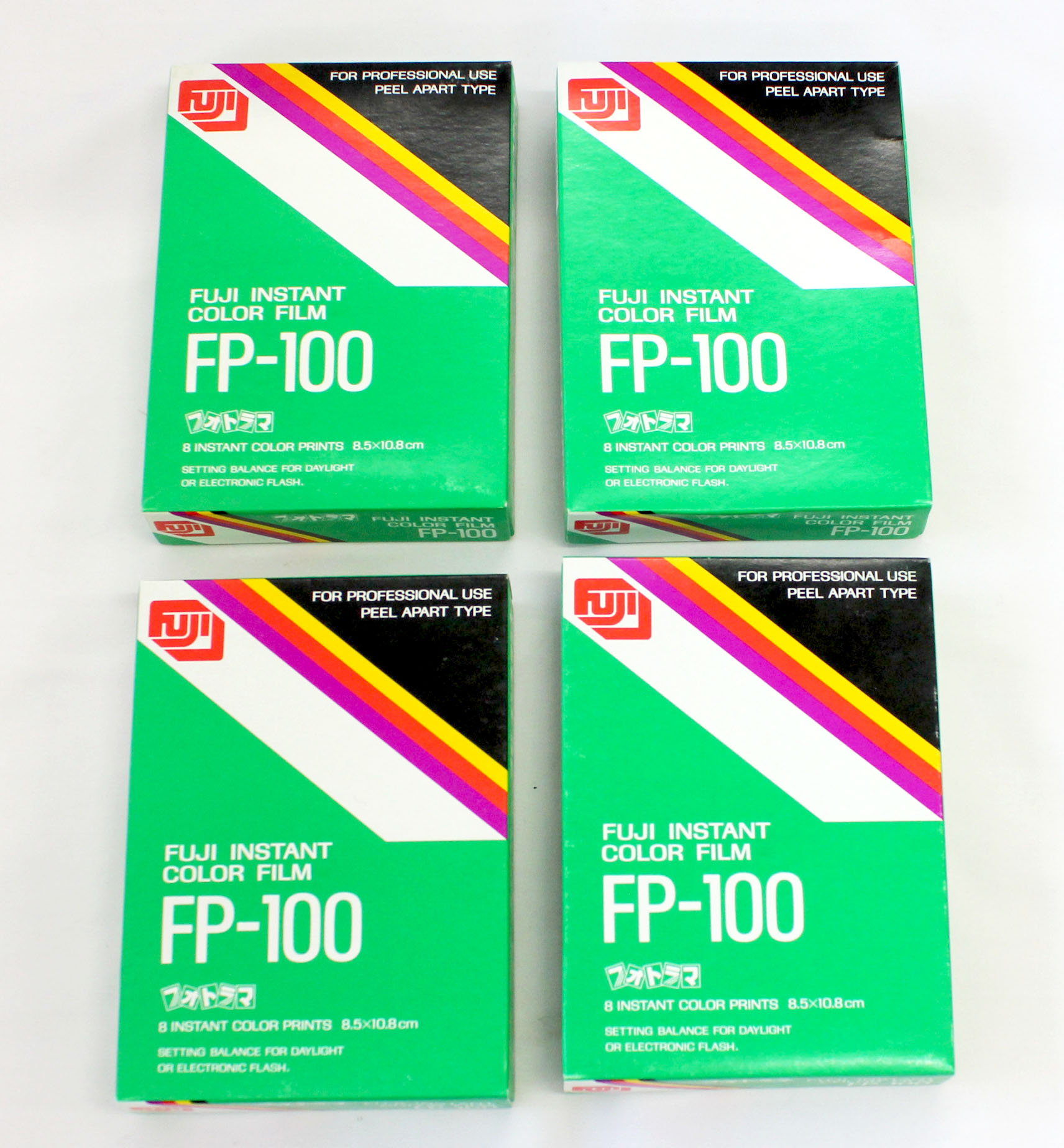 Japan Used Camera Shop | [New] Fujifilm FP-100 C Instant Color Film Set of 4 (Exp 1989) from Japan