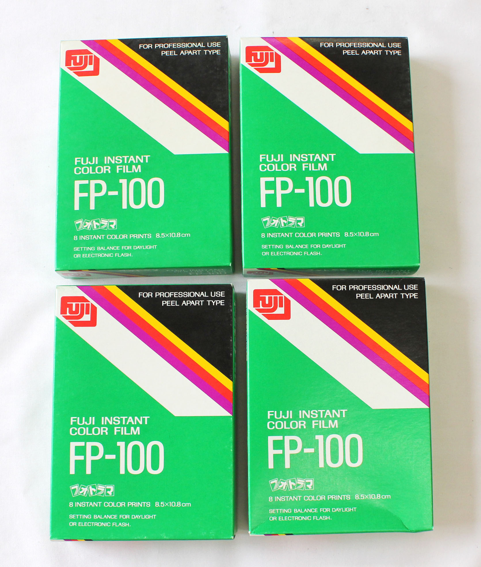 Japan Used Camera Shop | [New] Fujifilm FP-100 C Instant Color Film Set of 4 (Exp 1989) from Japan
