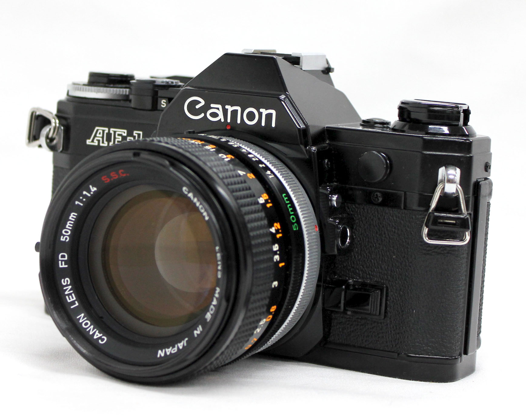 Japan Used Camera Shop | Canon AE-1 35mm SLR Camera Black with FD 50mm F/1.4 S.S.C. Lens from Japan