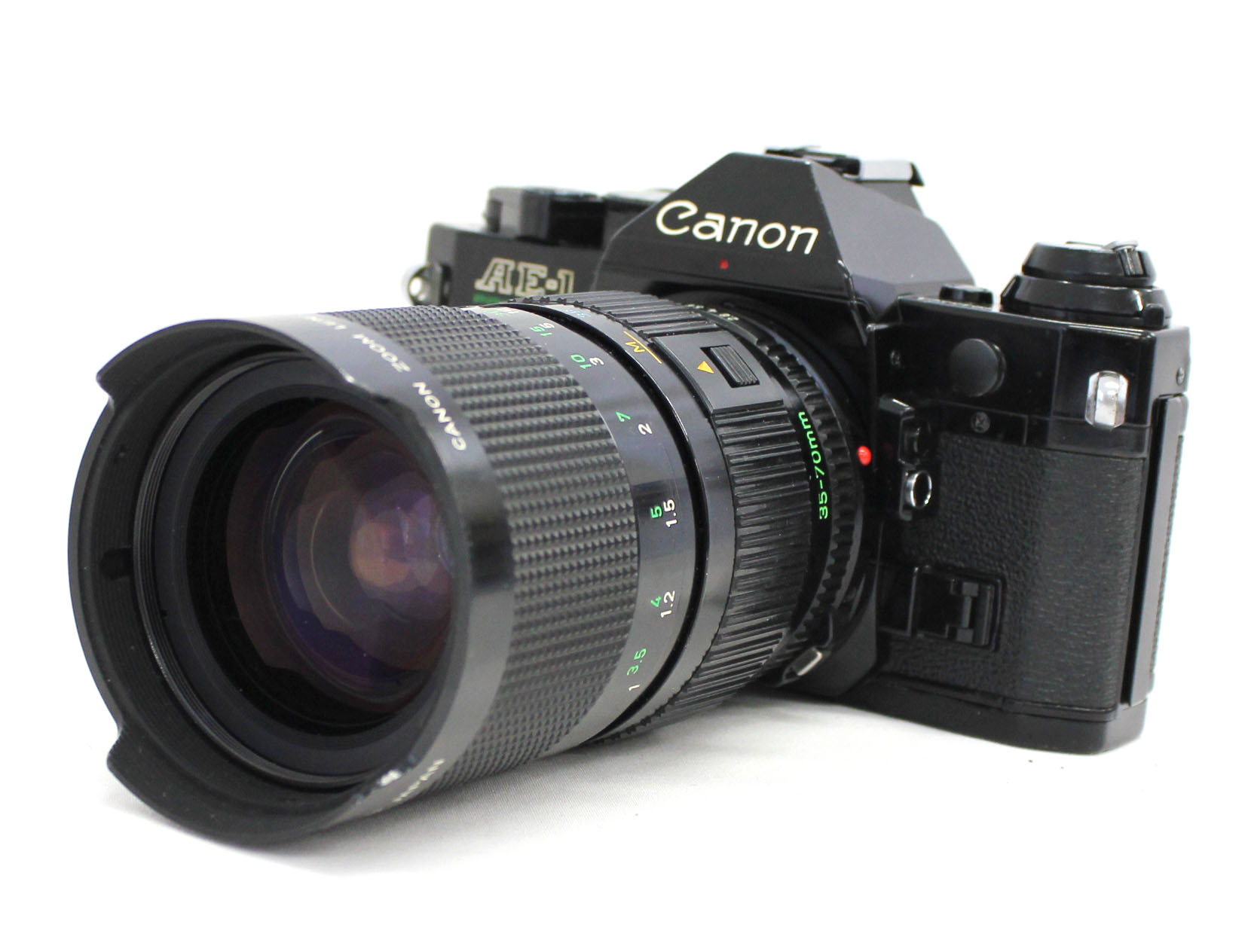 Canon AE-1 Program SLR Camera with New FD 35-70mm F/2.8-3.5 Zoom 