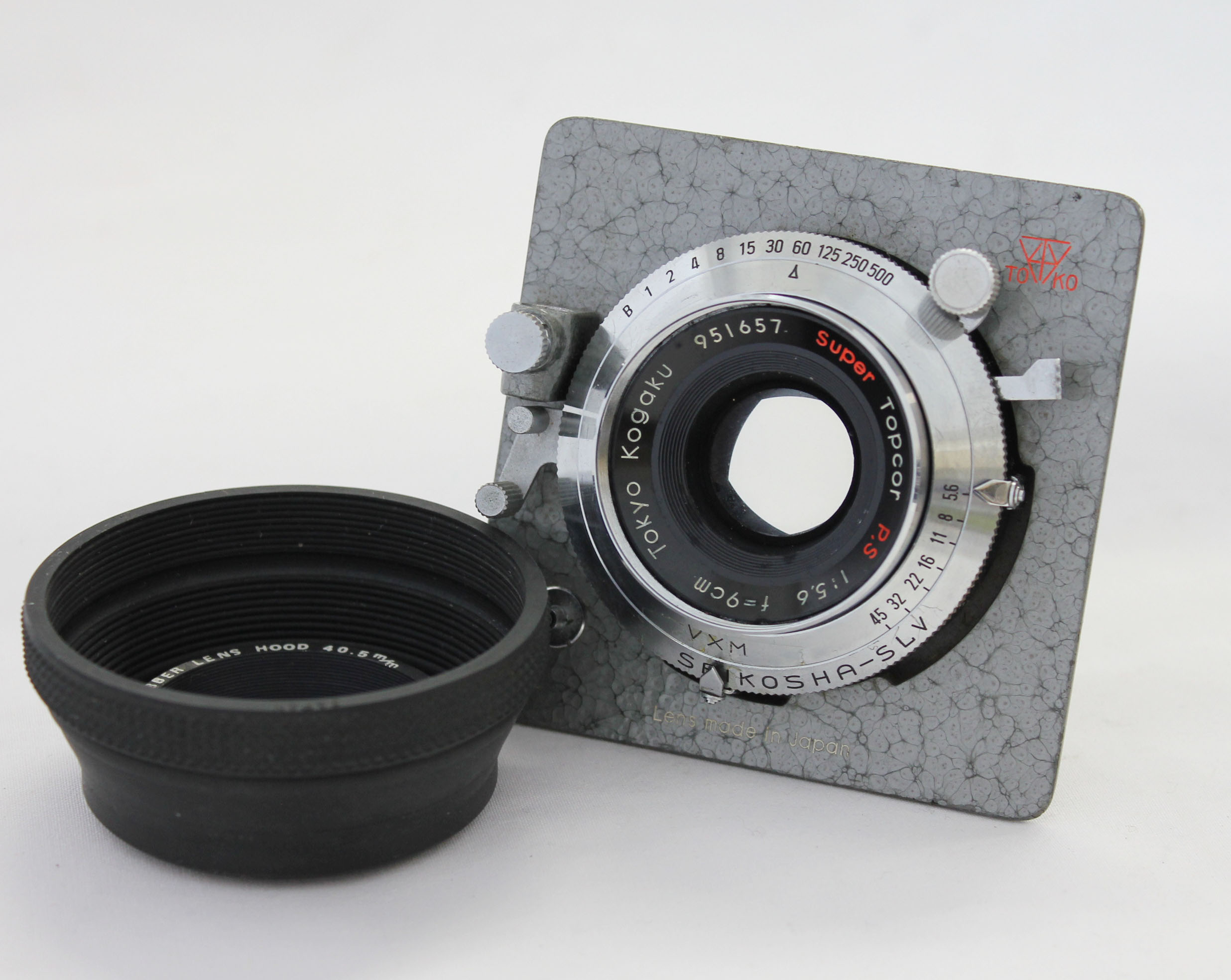 Super Topcor PS 9cm 90mm F/5.6 Seiko Shutter Horseman Board with Rubber Lens Food from Japan