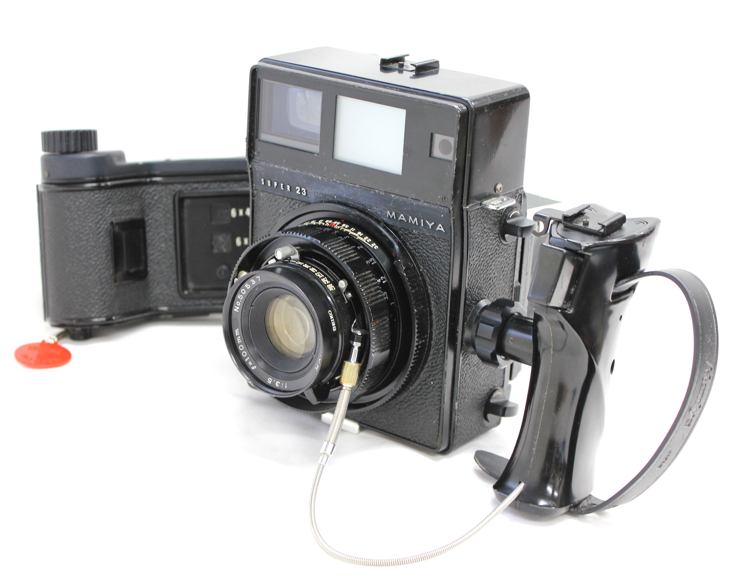 Japan Used Camera Shop | Mamiya Press Super 23 with Mamiya-Sekor 100mm F/3.5, Pint Glass & 6x9 Film Back from Japan