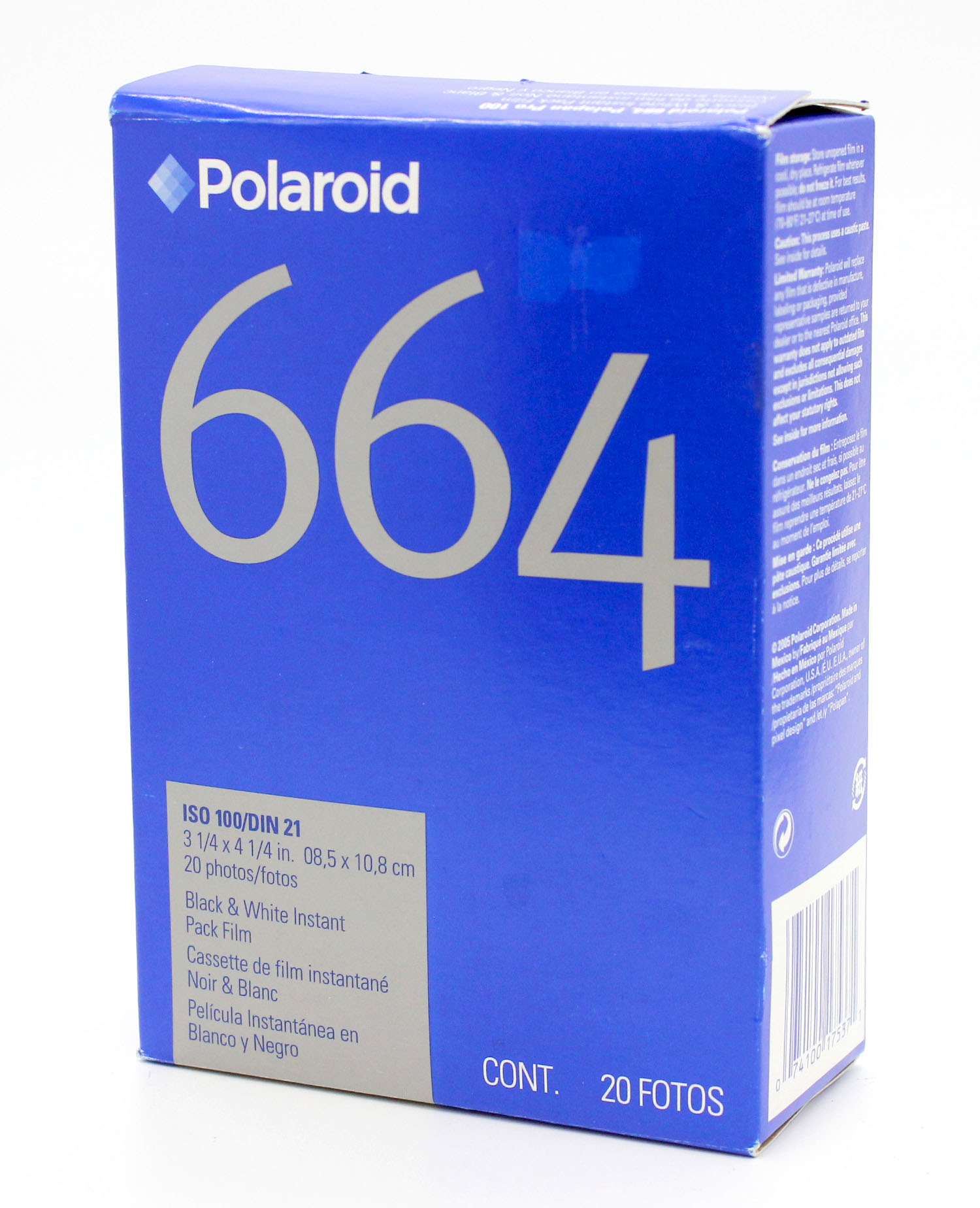 10x in 1 box Polaroid 665 P/N pack film in size 3.25x4.25 expired 