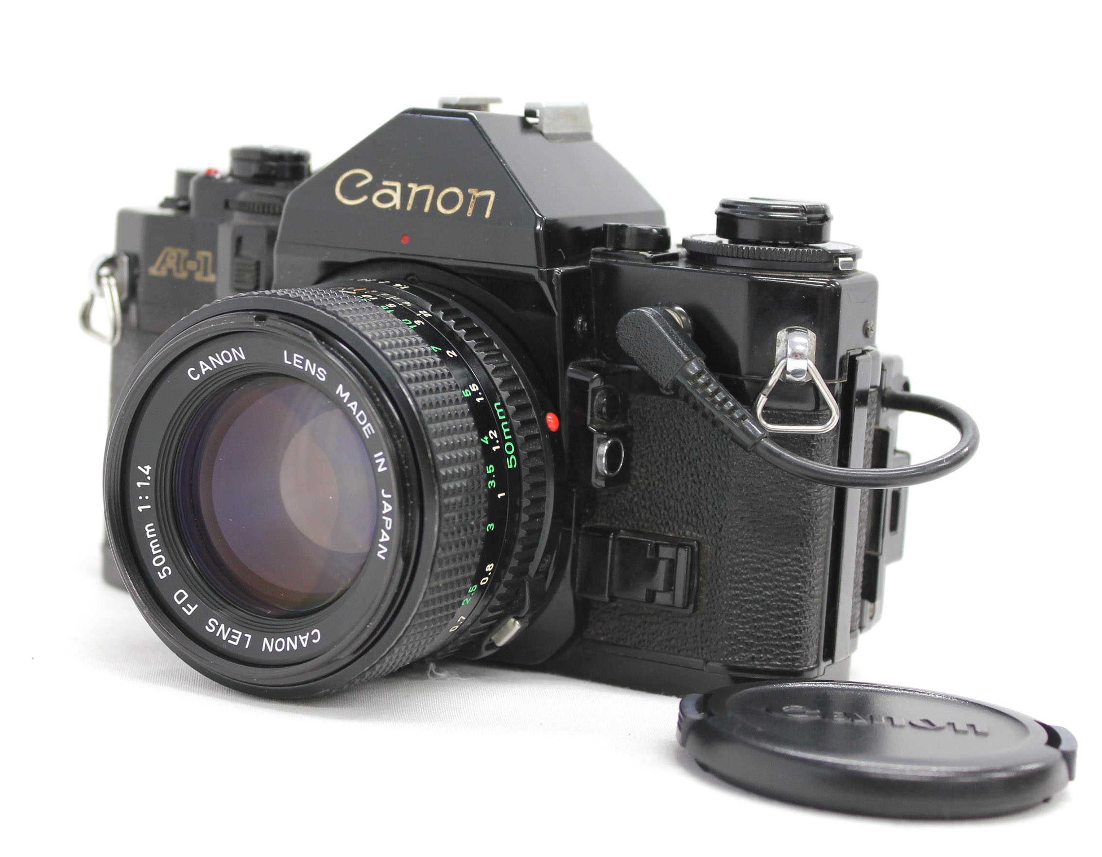 Japan Used Camera Shop | Canon A-1 35mm SLR Film Camera with Data Back A & New FD 50mm F/1.4 Lens from Japan