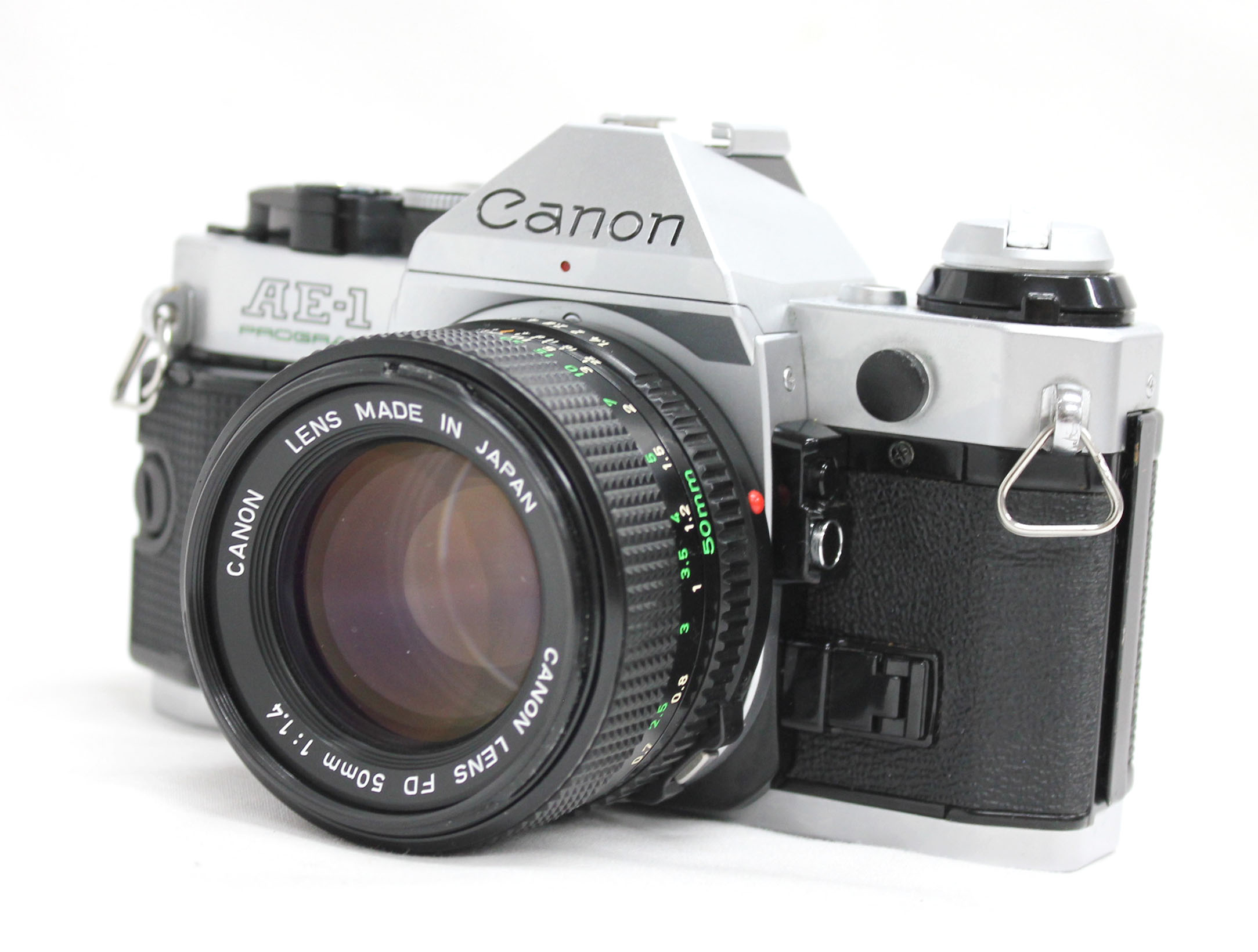 Japan Used Camera Shop | Canon AE-1 Program 35mm SLR Film Camera with New FD NFD 50mm F/1.4 Lens from Japan